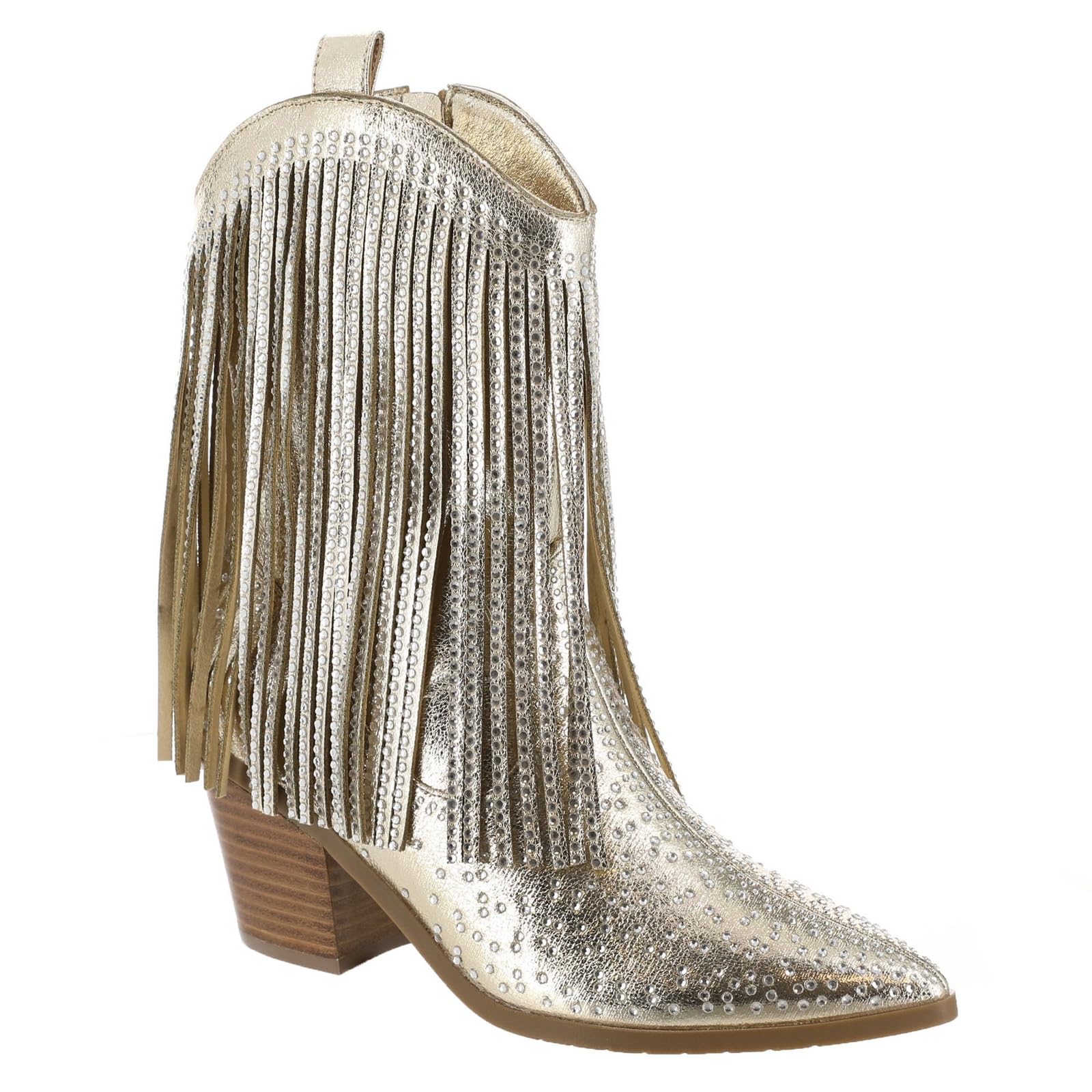 Masseys Women's Dolly Embellished Fringe Western Boot