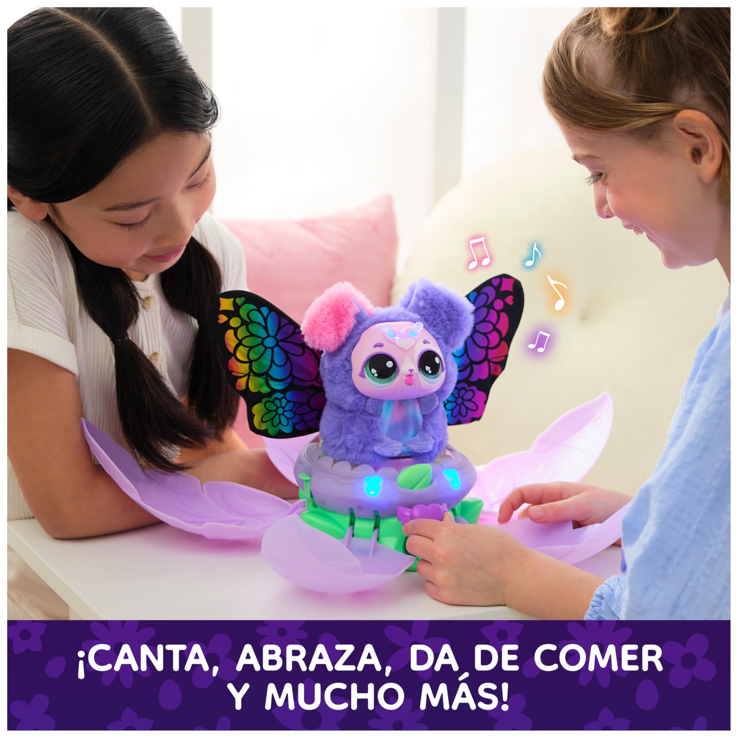 HATCHIMALS BLOOMABLES - Puppyfly Peluche Interactivo Sorpresa con Transformación Mágica Repetible y más de 100 Sonidos - 6073019 - Mascota Interactiva - Juguetes Niñas 5 Años + Regalo Niña 5 Años +