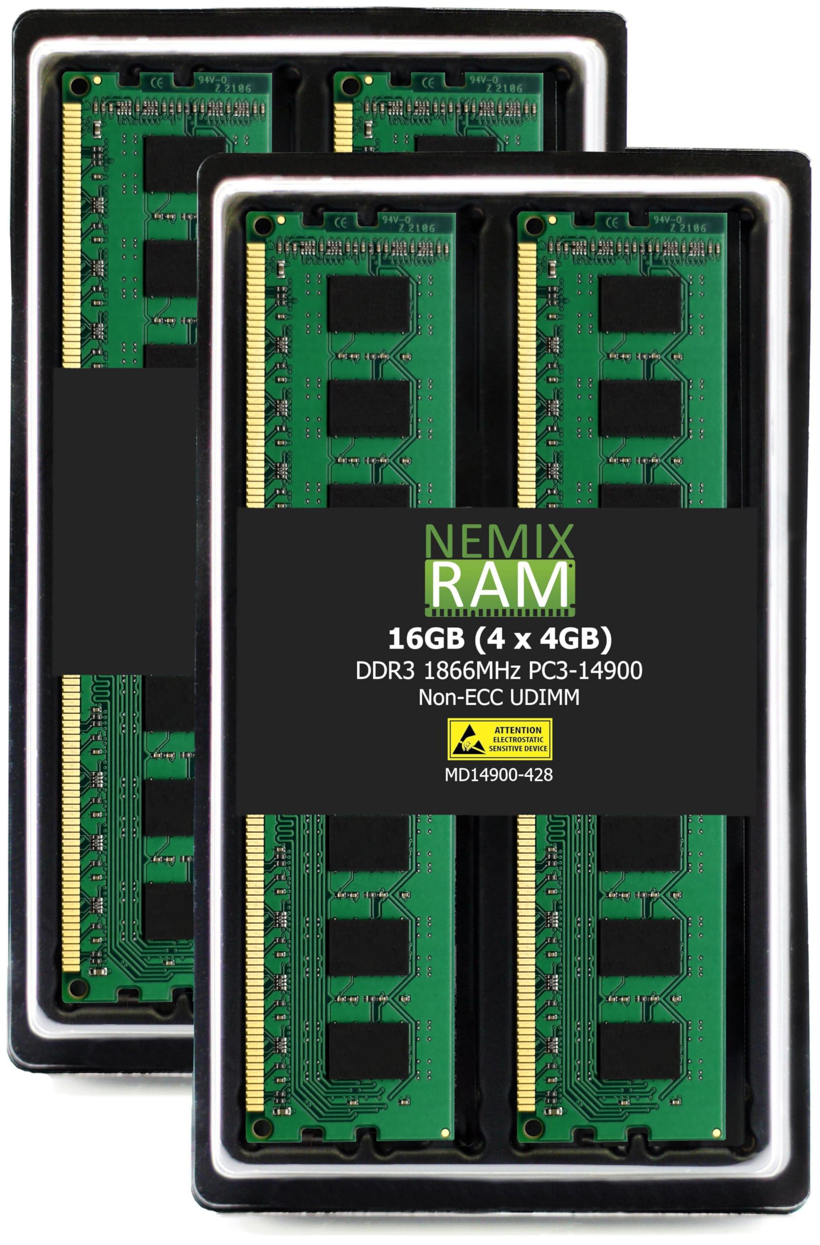 Amazon.co.jp: NEMIX RAM 16GB (4x4GB) DDR3-1866MHz PC3-14900 非ECC