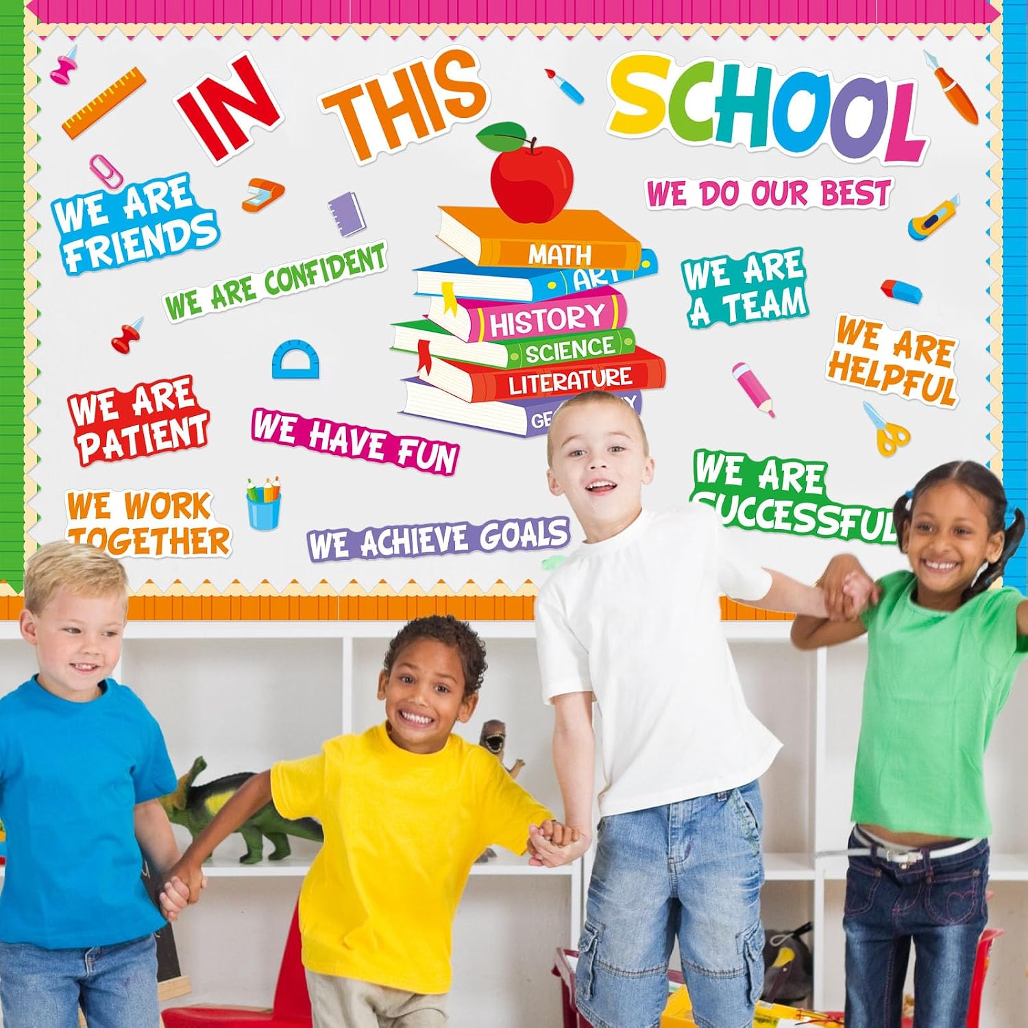 Justforjoyful Motivational Bulletin Board Back to School Classroom Decor image 5