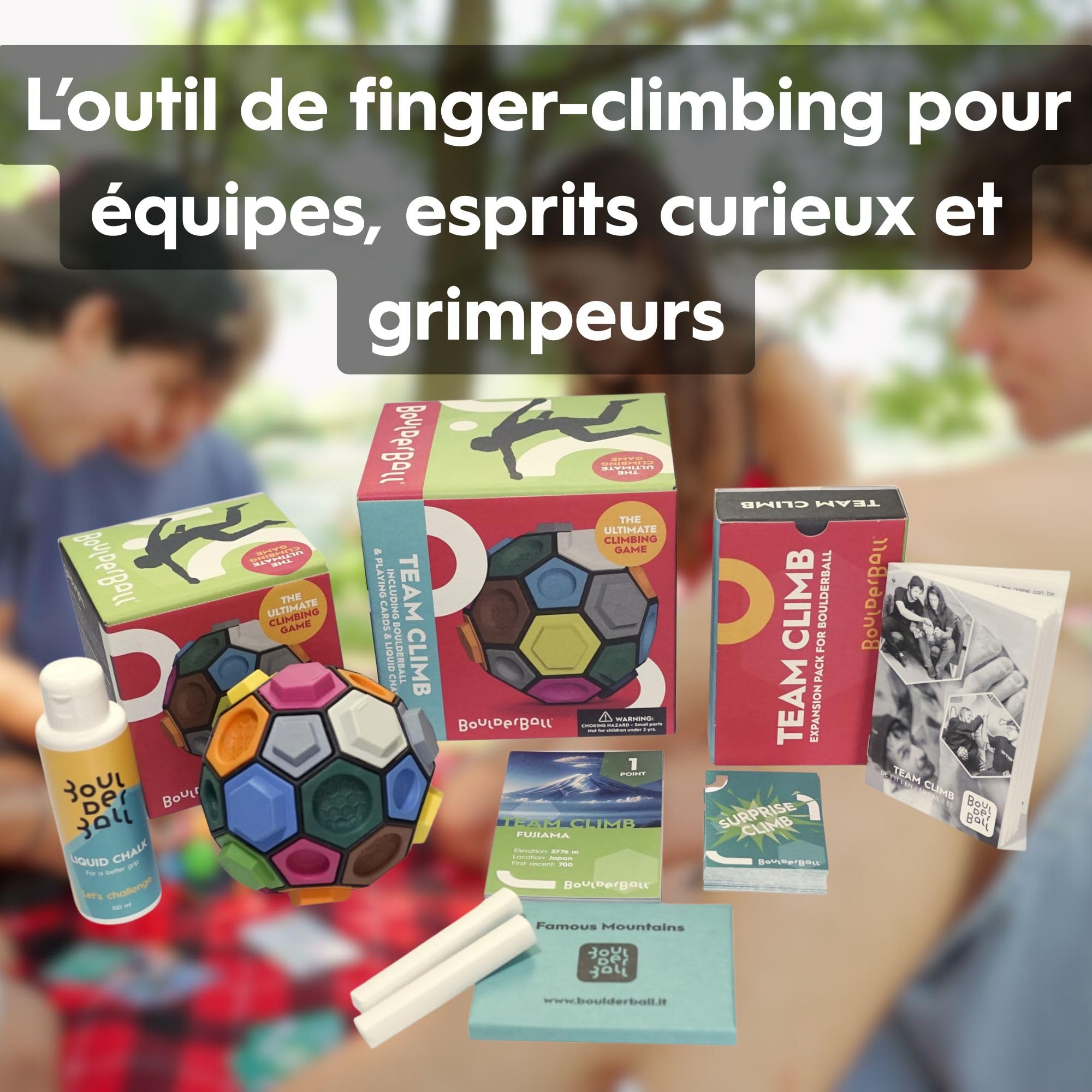 BOULDERBALL Team Climb – Jeu coopératif d'équipe et d'adresse (14+) – Travail d'équipe, concentration et réflexion stratégique – pour adolescents et adultes – Fabriqué en Italie
