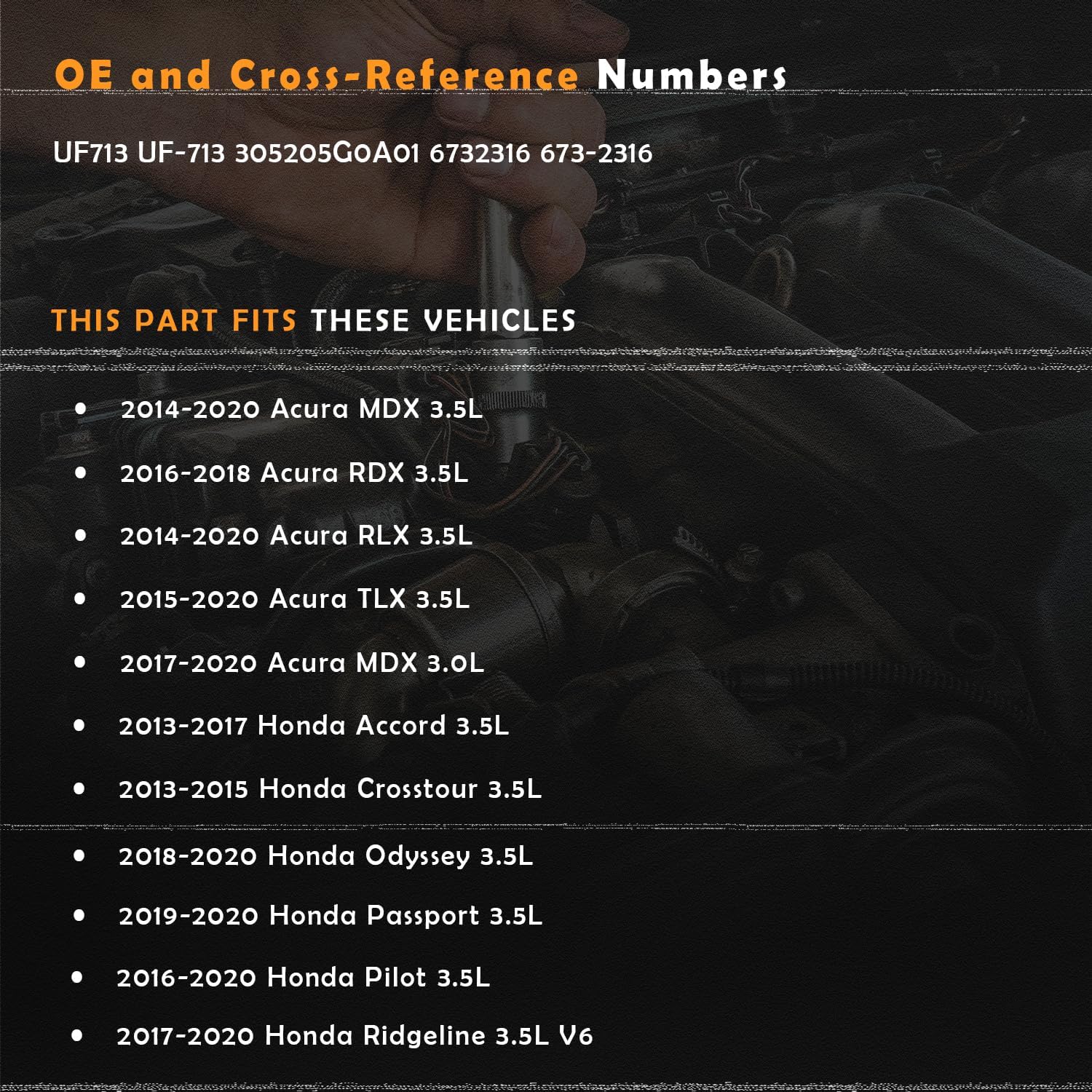 Set of 6 Upgraded Ignition Coil Pack & Spark plug fits for Honda Accord Pilot Ridgeline Crosstour Odyssey Passport, for Acura MDX RLX TLX 2014 2015 2016 2017 2018 2019 2020 3.5 3.5L V6 Replaces UF713