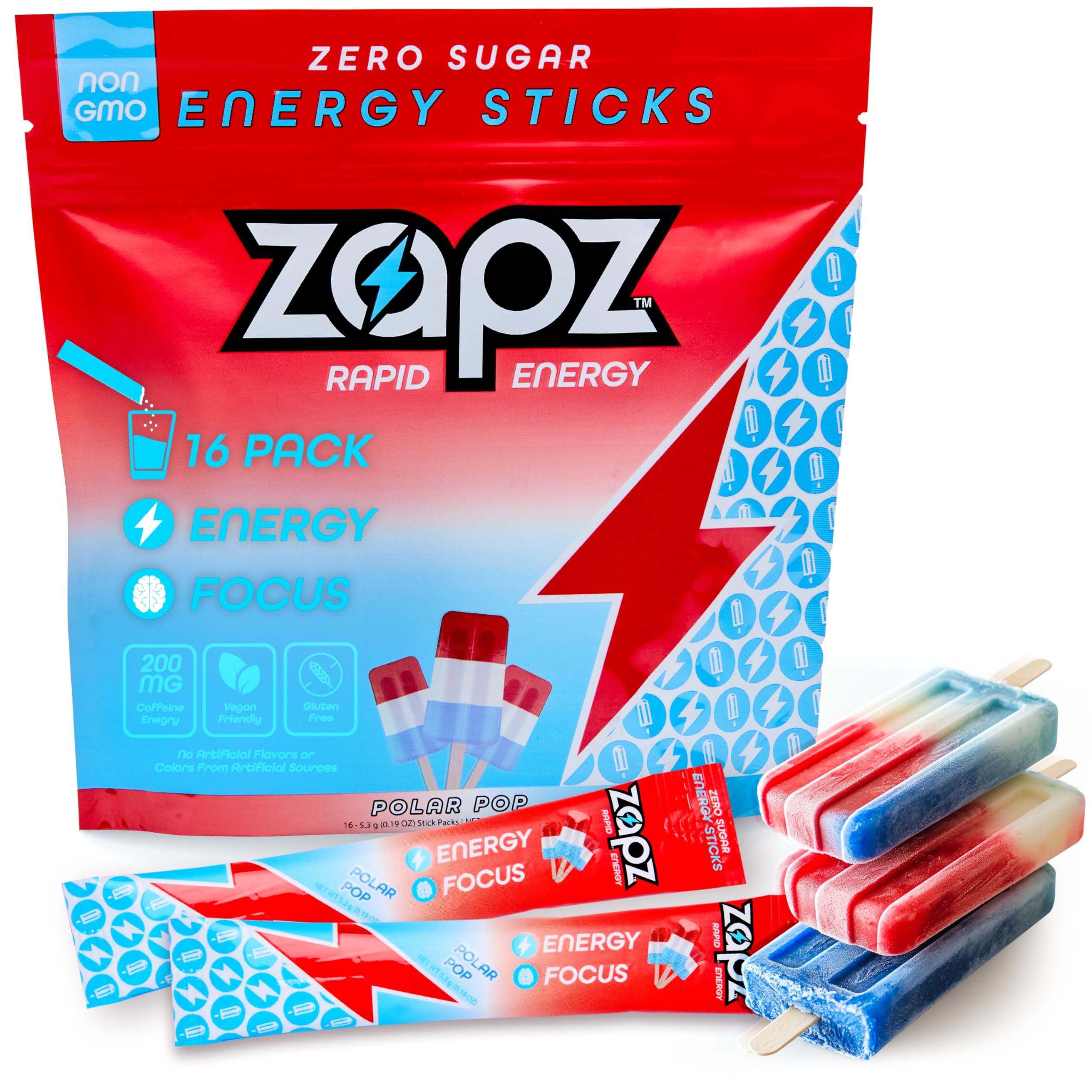 Amazon.com : ZAPZ Caffeine Packets – Blue Raspberry, Cherry