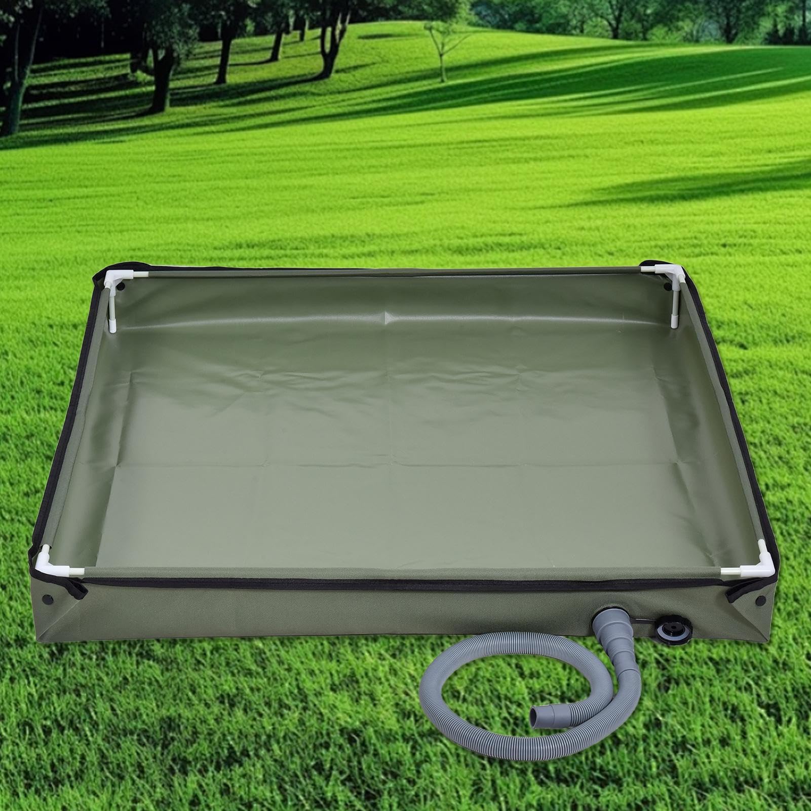 Base Doccia Pieghevole per Camping all'Aperto | Impermeabile con Foro di Drenaggio per Bagno per Animali e Box Doccia Portatile per Viaggio RV