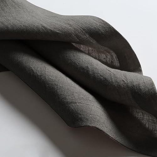 Miniatura 10 de Native Fab Juego de 4 servilletas de lino azul  100% lino belga puro  18 x 18 pulgadas  Tela suave, absorbente y lavable  Servilletas de mesa