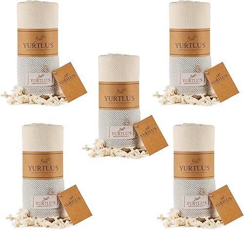 YURTLU'S Toalla de playa turca prelavada de 37 x 71 pulgadas, de secado rápido y altamente absorbente, sin arena, elegante y versátil para playa,