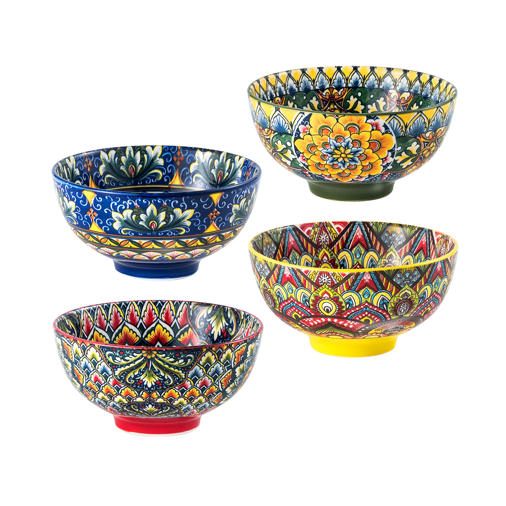 Ciotole Ceramica Boho - Set 4 Pezzi 360ml Microonde - Foto 2