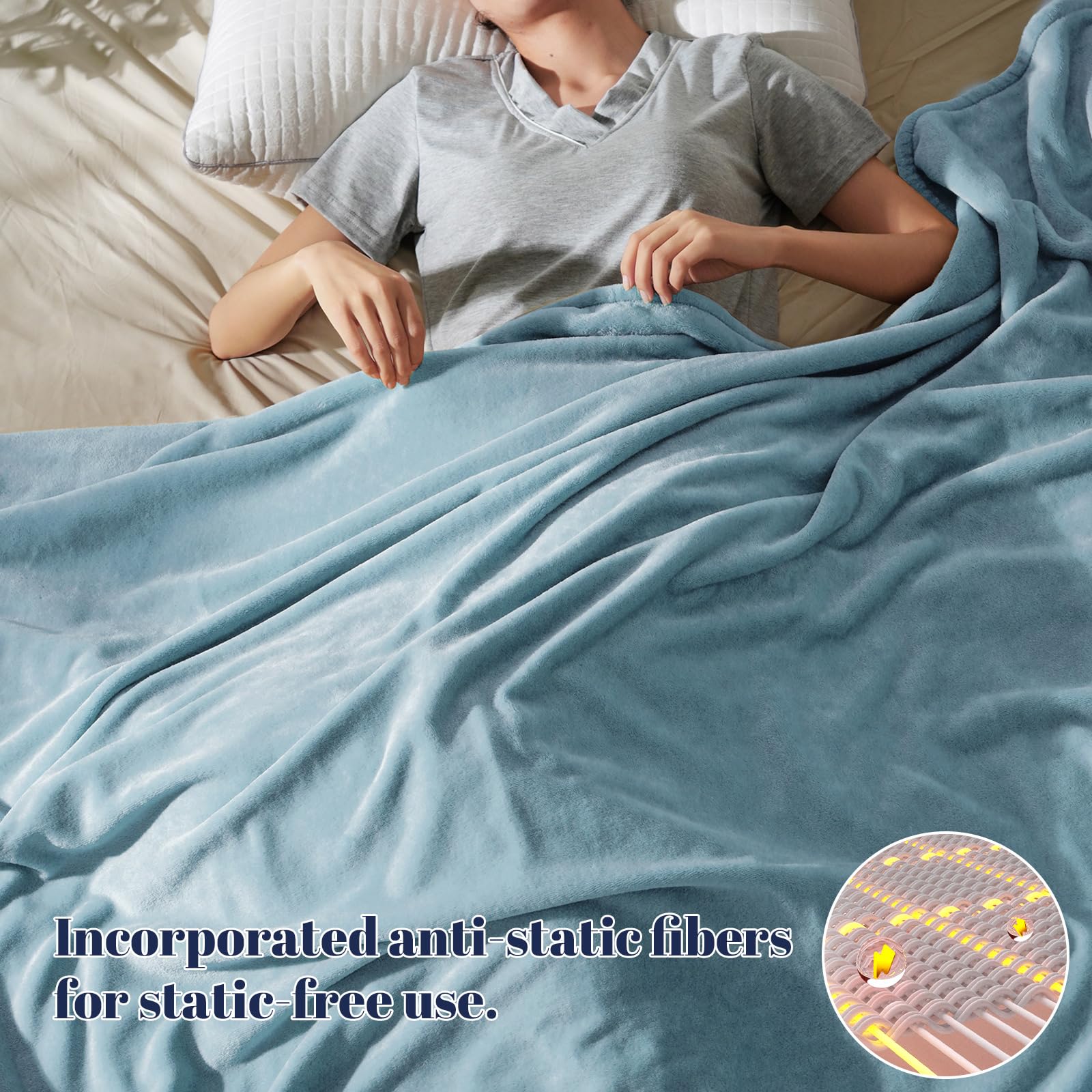 Amazon.com: PHF No Shed No Pilling Fleece Throw Blanke -Ultra Soft