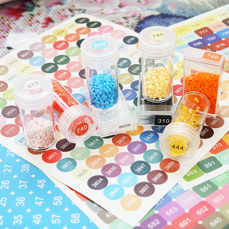 Watch DMC 447 Number Stickers Apply to Diamond Painting Storage on ...
