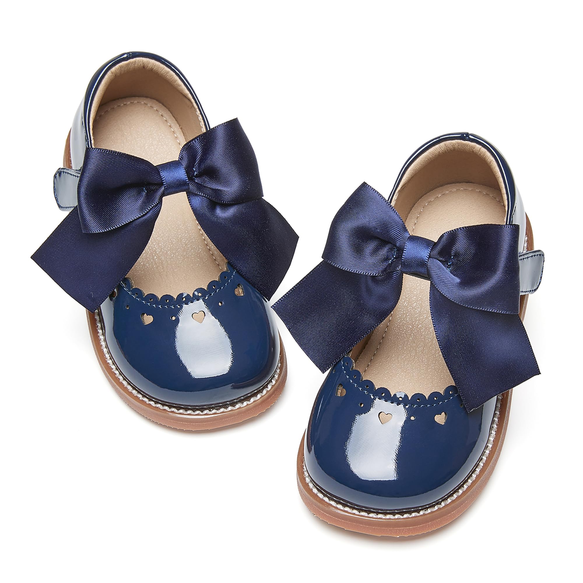 GINFIVE Toddler Girls Mary Jane School Oxford Dress Flat Shoes for Wedding