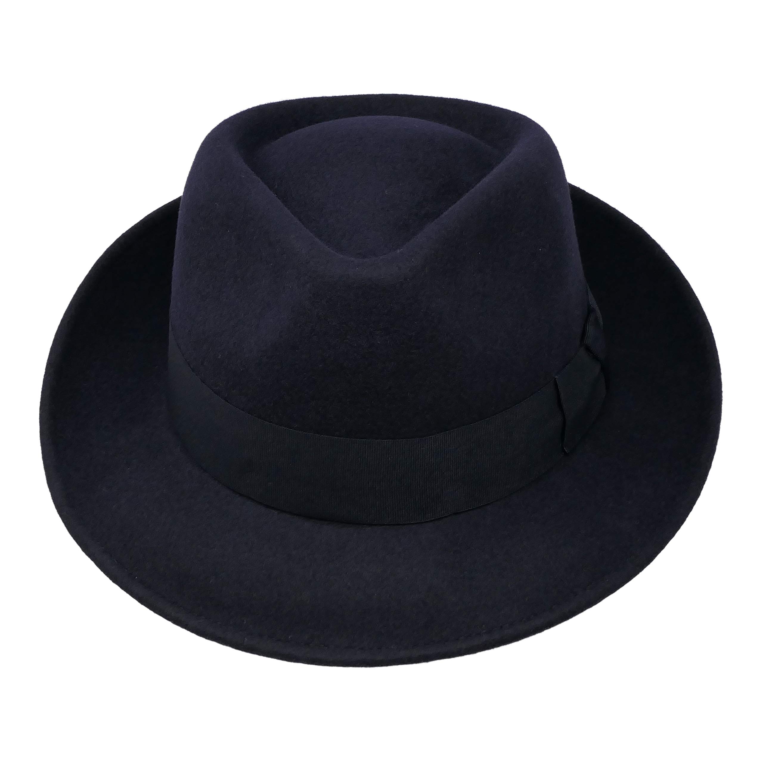 BORGES & SCOTT B&S Premium Doyle – Sombrero de lágrima Fedora - 100% Fieltro de Lana - Enrollable para Viajes - Resistente al Agua - Unisex