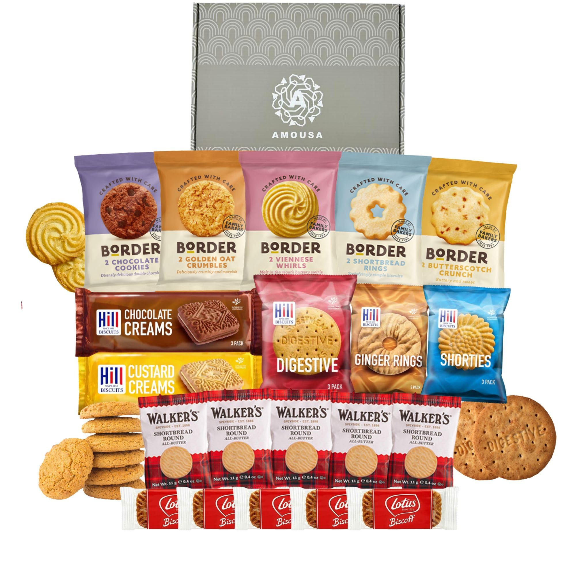 Biscuits Gift Set-This Biscuit Hamper Gift Set Contains 35x Individually Wrap...