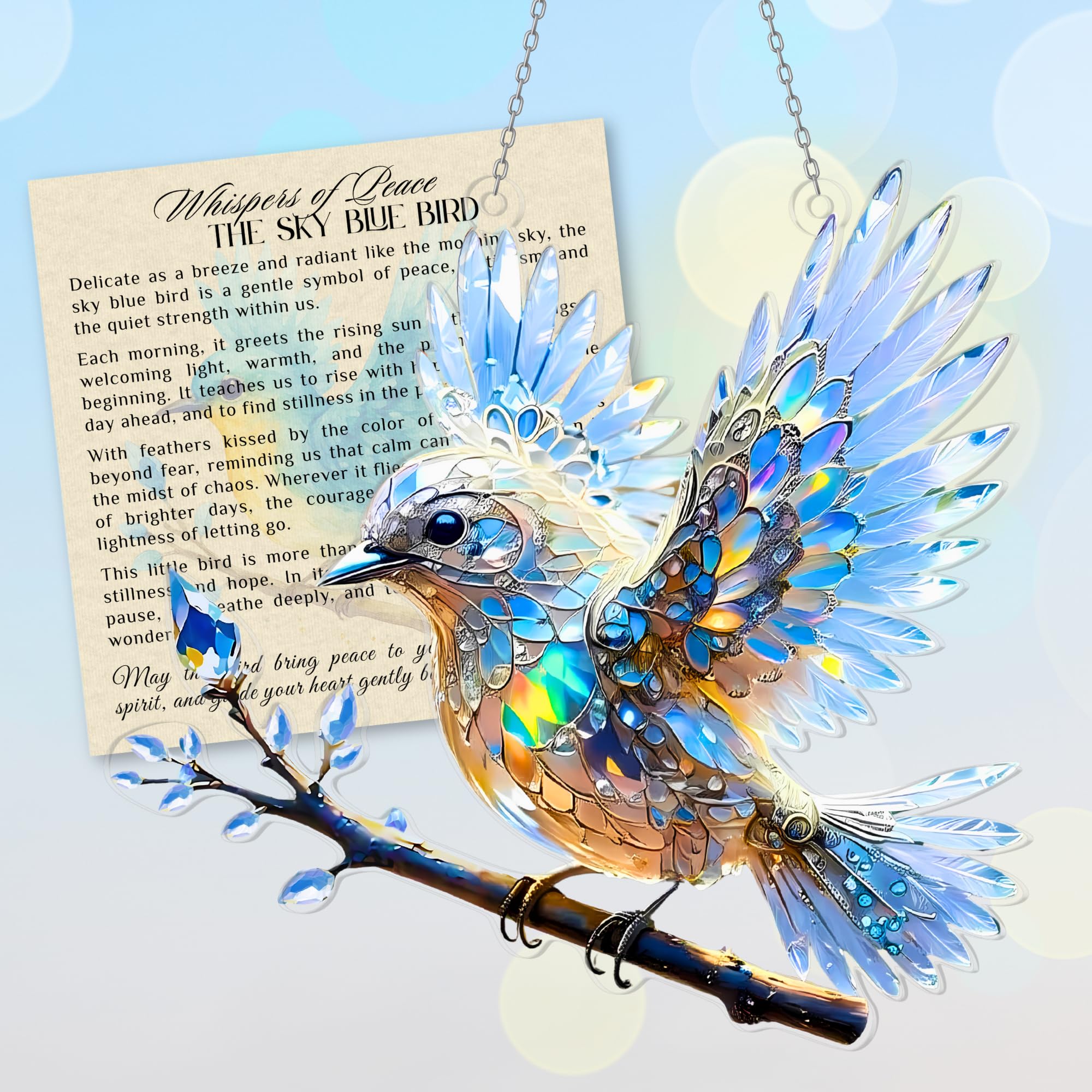 Photo 1 of HUTATO Crystal Sky Bluebird Acrylic Ornament (8 Inch)