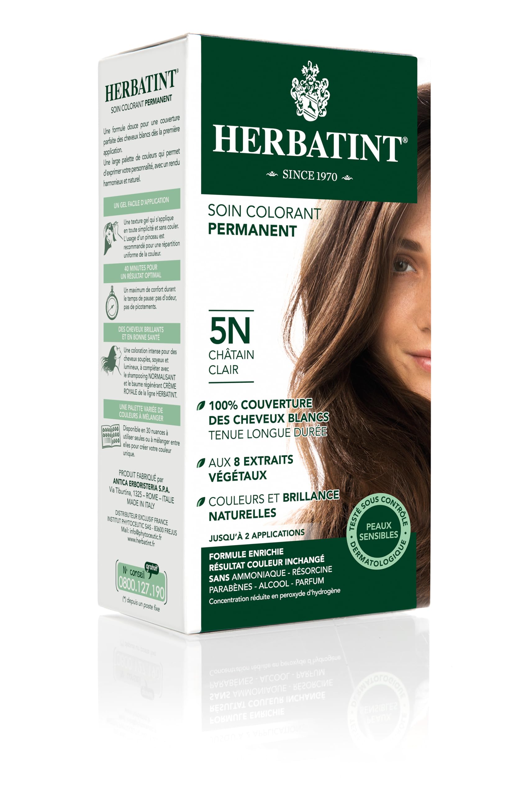 HerbatintPermanent Color Care 150ml - 5N Light Chestnut