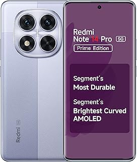 Redmi Note 14 Pro 5G Prime Edition (Phantom Purple, 8GB RAM, 128GB Storage) | 50 MP Sony Camera Setup | Corning Gorilla Glass Victus 2 | 1.5K 3D Curve