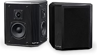 Fluance SXBP2 Home Theater Bipolar Surround Sound Speakers (Black Ash)