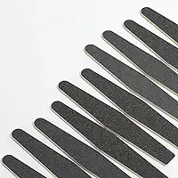 Lixas de unhas profissionais de 10 peças - Placas de esmeril dupla face 100/180 Grão, Buffers reutilizáveis para unhas naturais e acrílicas, ferramentas de manicure e pedicure, preto