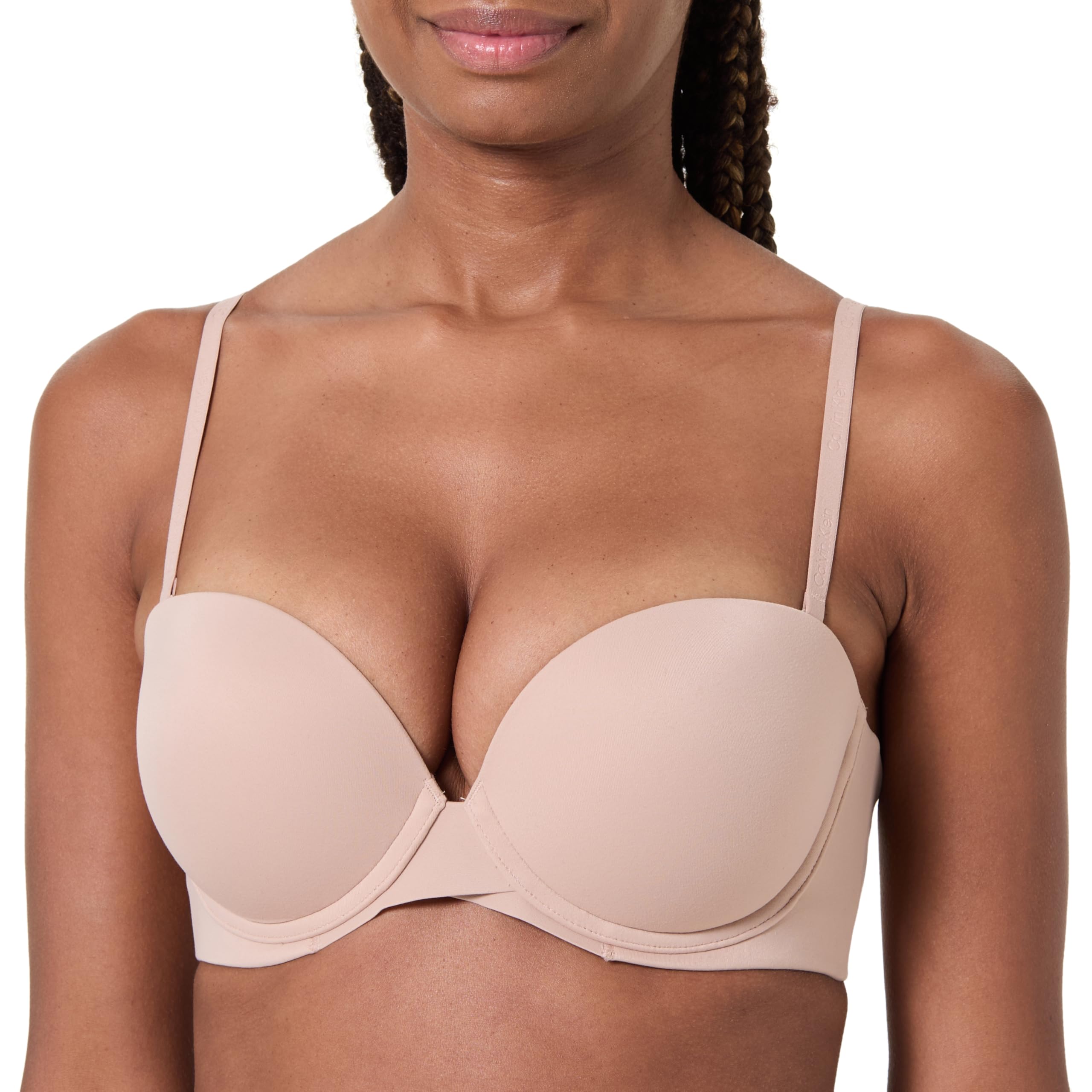 Calvin Klein Women’s Push Up Bra with Detachable Straps, Beige (Cedar), 36B