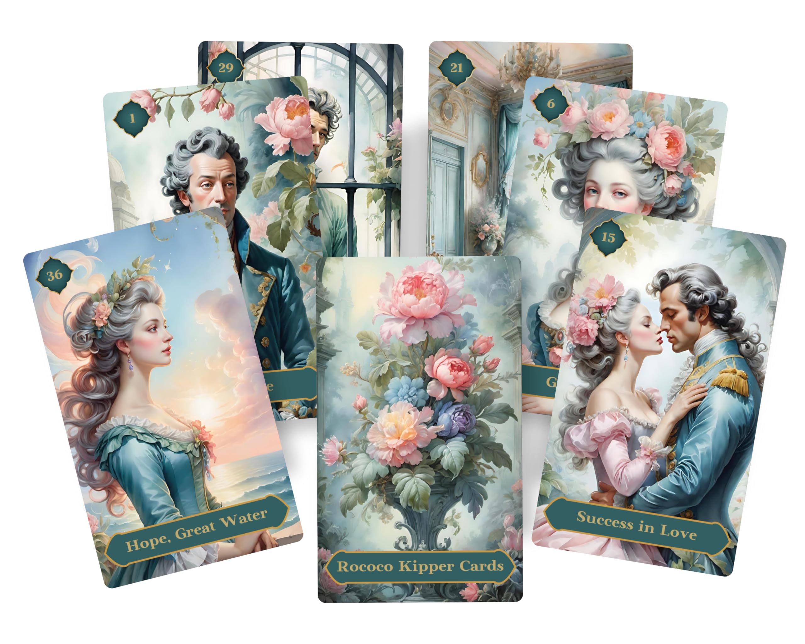 Rococo Kipper Cards – Romantic Fortune Telling Deck with 18th Century Flair