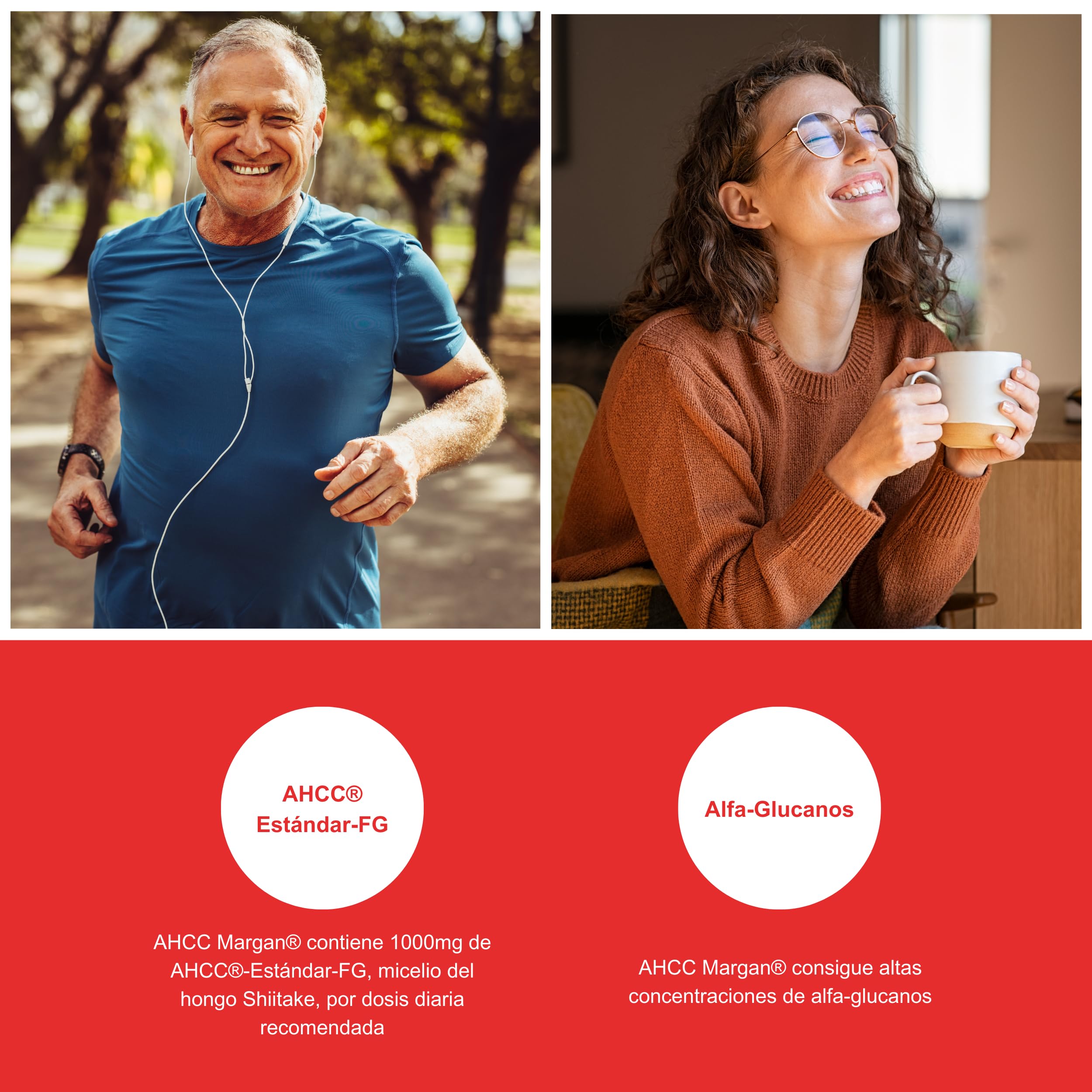 AHCC Margan® de Margan Biotech, 60 Cápsulas | AHCC®-Estándar-FG Micelio del Hongo Shiitake | Alta concentracion de Alfa Glucanos | Hongos Medicinales para Sistema Inmunológico y Defensas