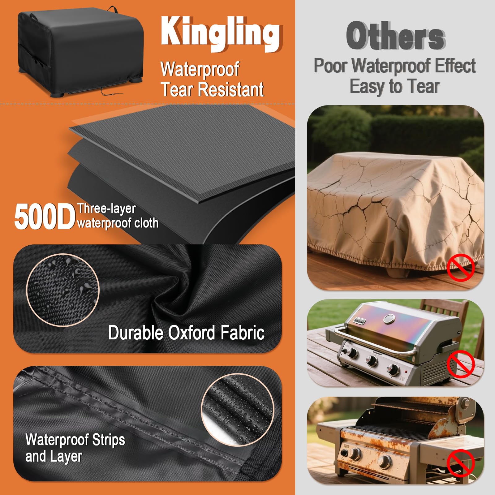 Funda impermeable para barbacoa Ninja Artisan Electric Grill - Protector de horno de pizza al aire libre, 53 x 43 x 31 cm, resistente a la intemperie, al polvo, para todas las estaciones