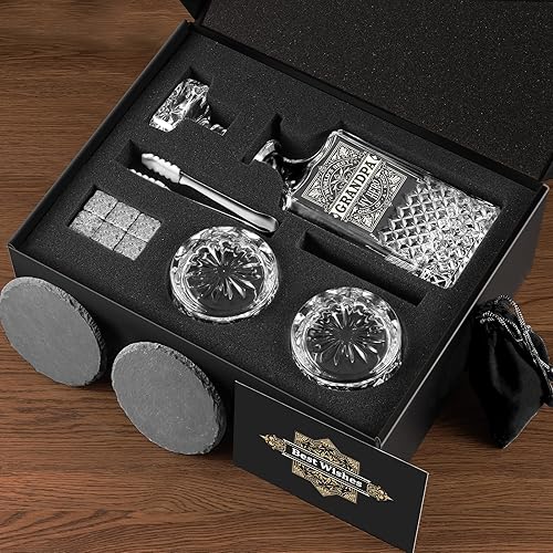 Miniatura 3 de Best Boss Gifts for Men - Regalos para jefe - Juego de decantador de whisky con 2 vasos