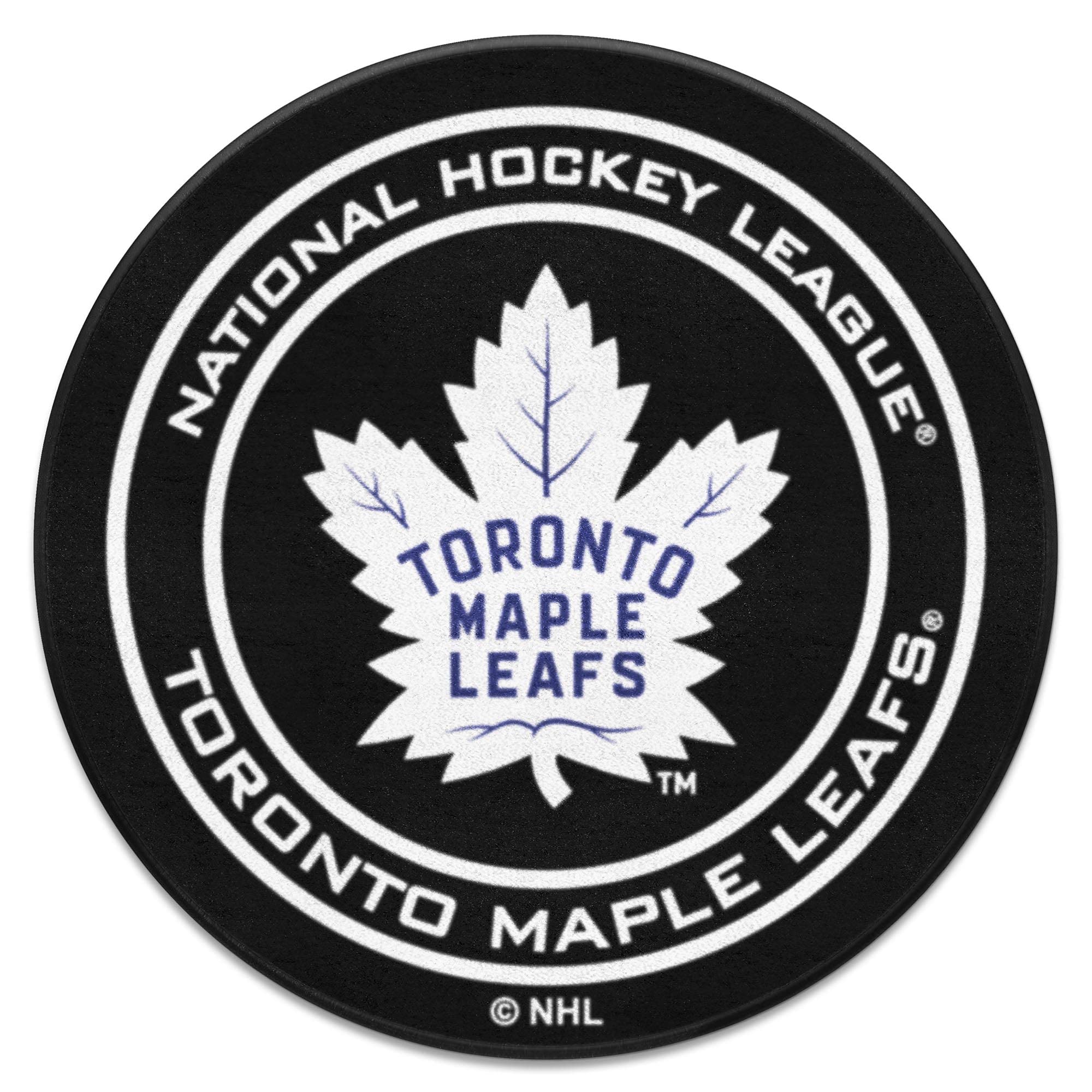 NHL Toronto Maple Leafs Hockey Puck Shaped Accent Rug