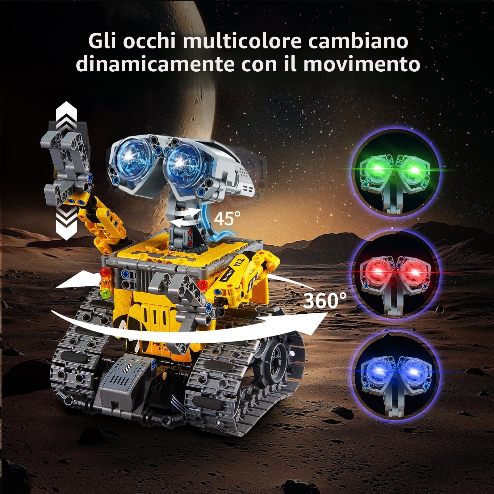 IKUPER Robot per Bambini Ragazzi dai 6 ai 12 Anni, Set Robotico Programmabile 6 in 1 con App e Telecomando, Natale e compleanni (631 Pezzi) | Set robotico telecomandato e programmabile, regalo per bambini dagli 8 anni in su