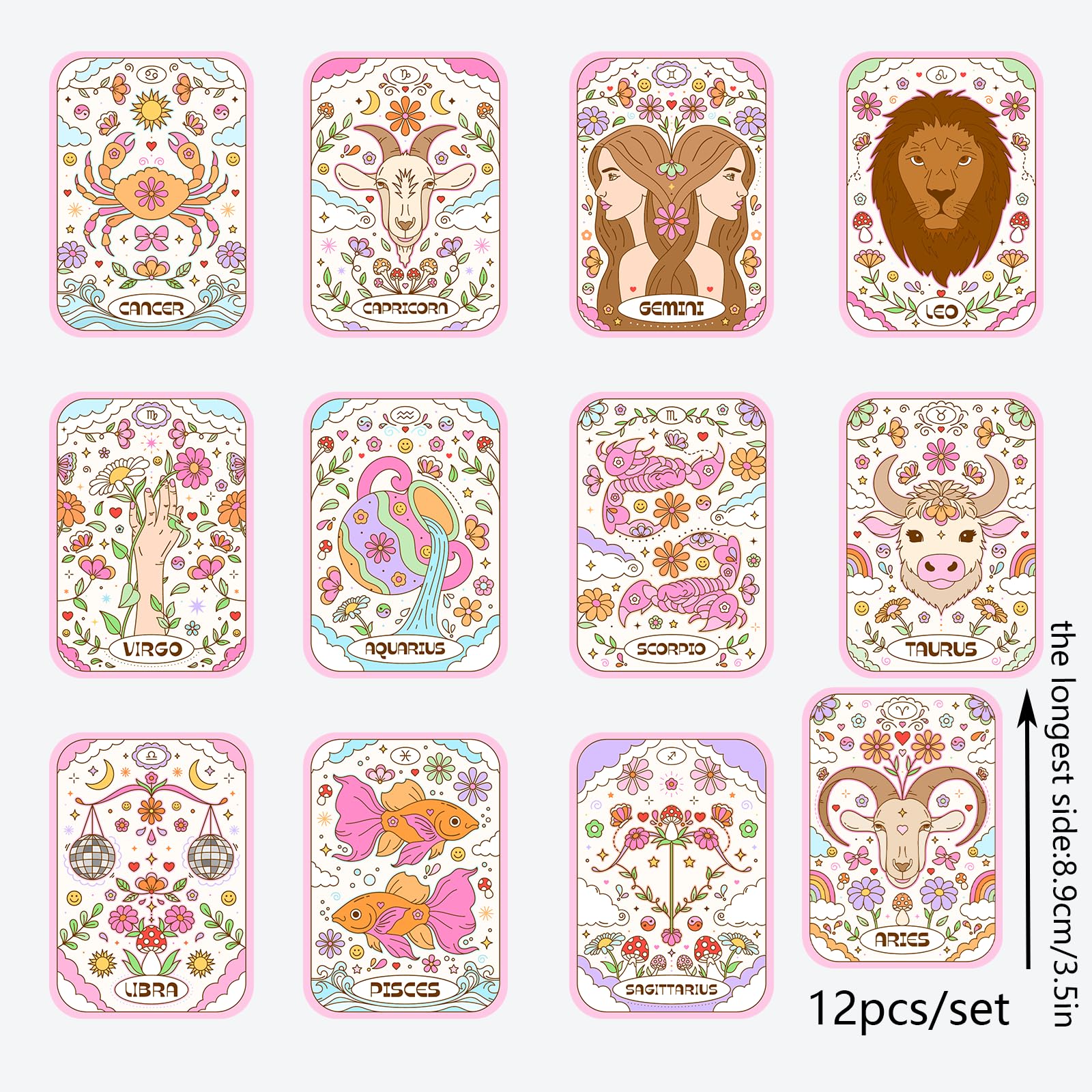 Amazon.com: UV DTF Cup Wrap - 12 Sheets Zodiac Sign 3D Design