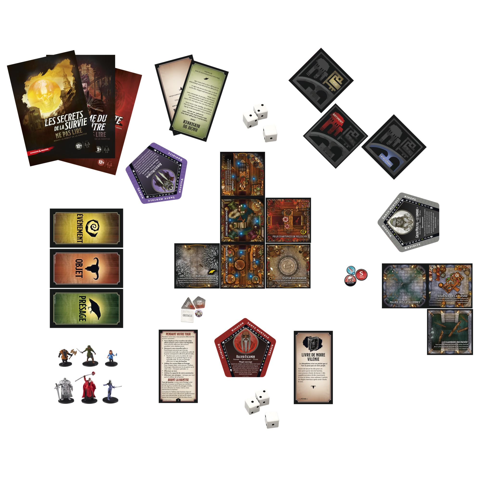 Avalon Hill Betrayal at Baldur's Gate, modułowa gra planszowa heroiczna fantasy z ukrytym zdrajcą, od 12 lat - wersja francuska