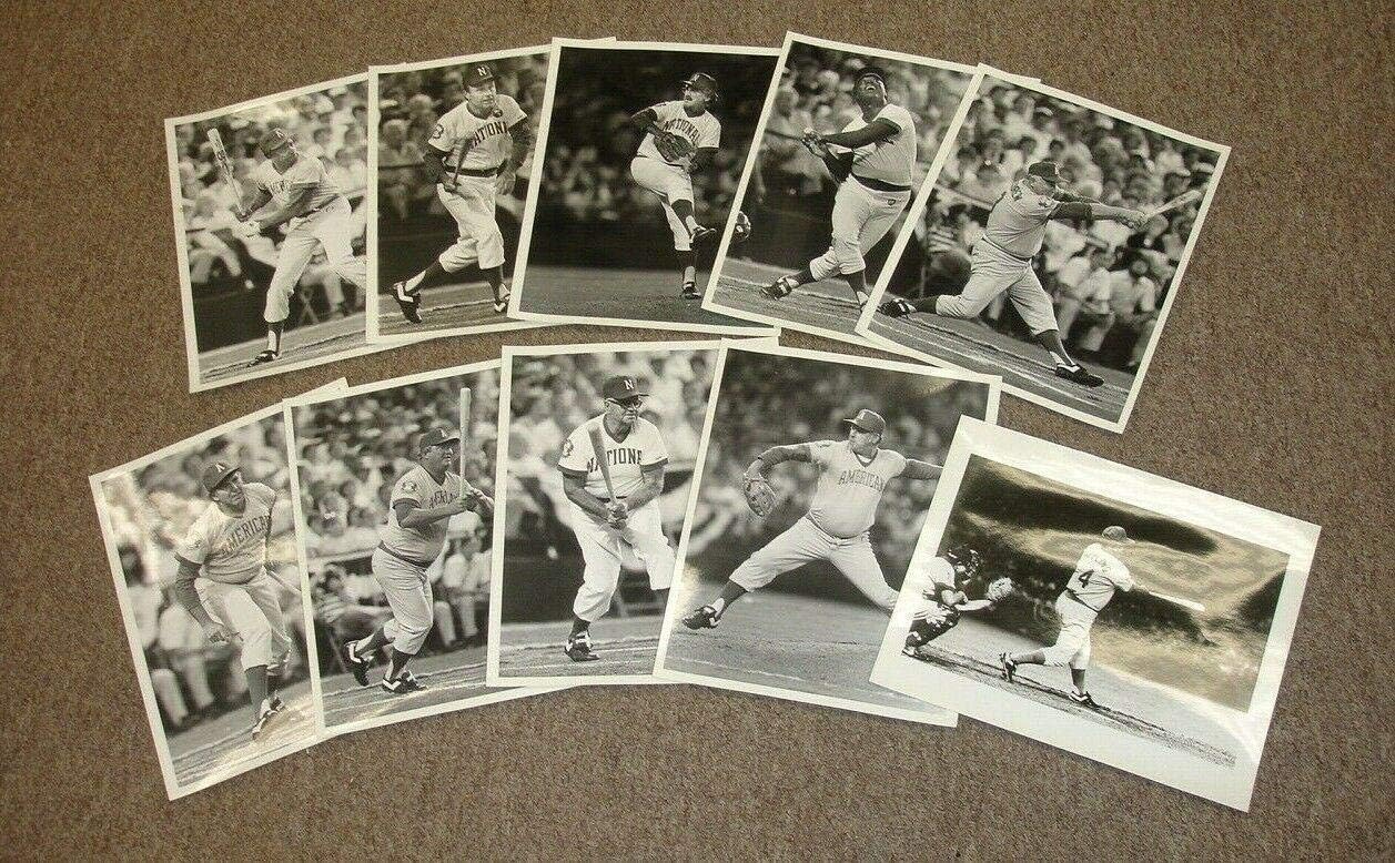 Lot of 10 Diff 1985 Cracker Jack Old Timers Game 8x10 Player Photos w