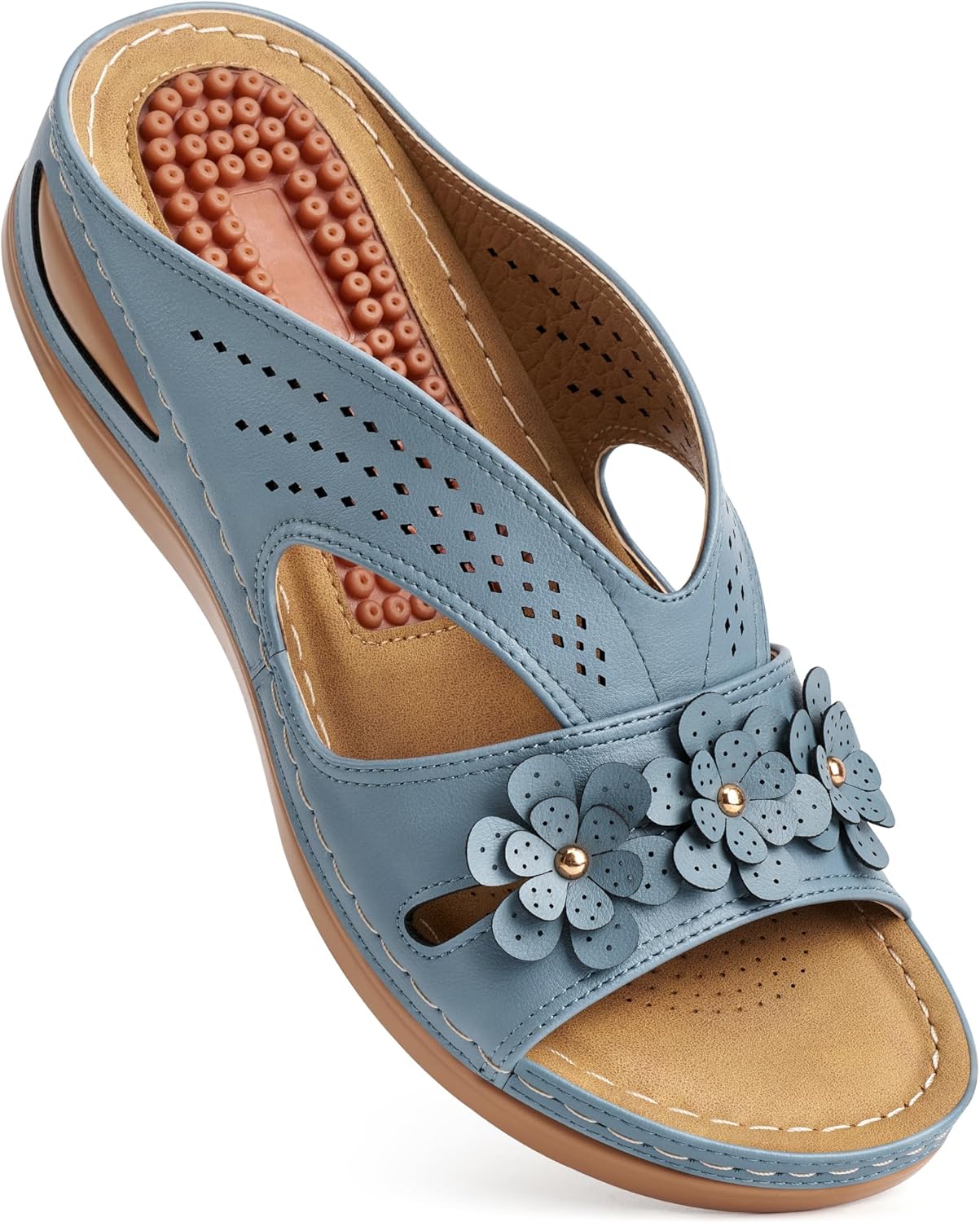 Ecetana Wedge Sandals for Women Dressy: Comfortable Slip On Summer Platform Sandals 2026 Orthopedic Casual Walking Beach Slides