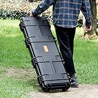 Vista 8 de VEVOR Rifle Case, Rifle Hard Case with 4 Layers Fully-protective Foams, Lockable Hard Gun Case with Wheels, IP67 Waterproof & Crushproof, for Rifles