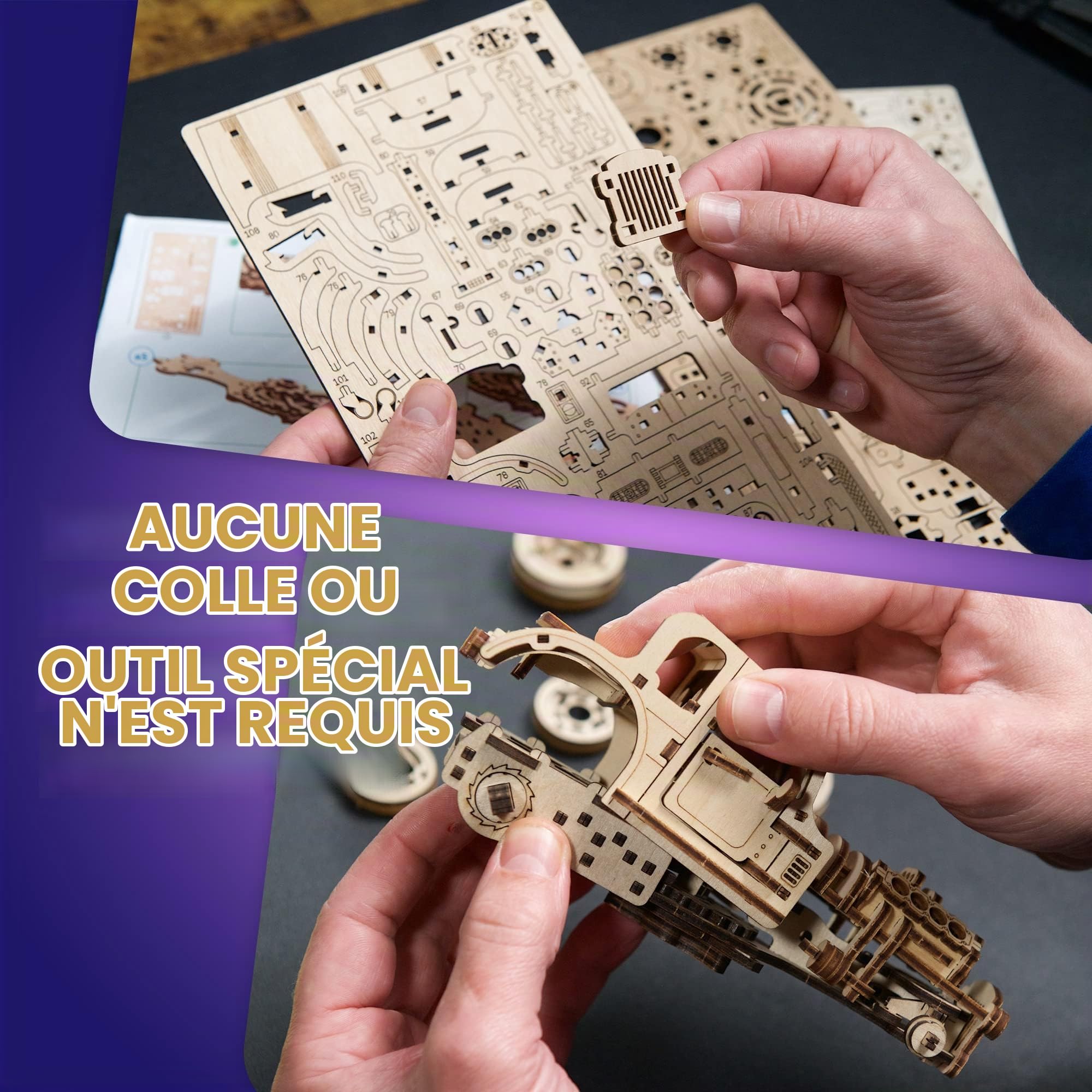 Ugears Souris Furieuse Hot Rod - Maquette en Bois à Construire Voiture pour Adultes - Maquette Voiture à Construire - Puzzle 3D Bois Kit de Construction pour Casse Tete Passionnés et Collectionneurs