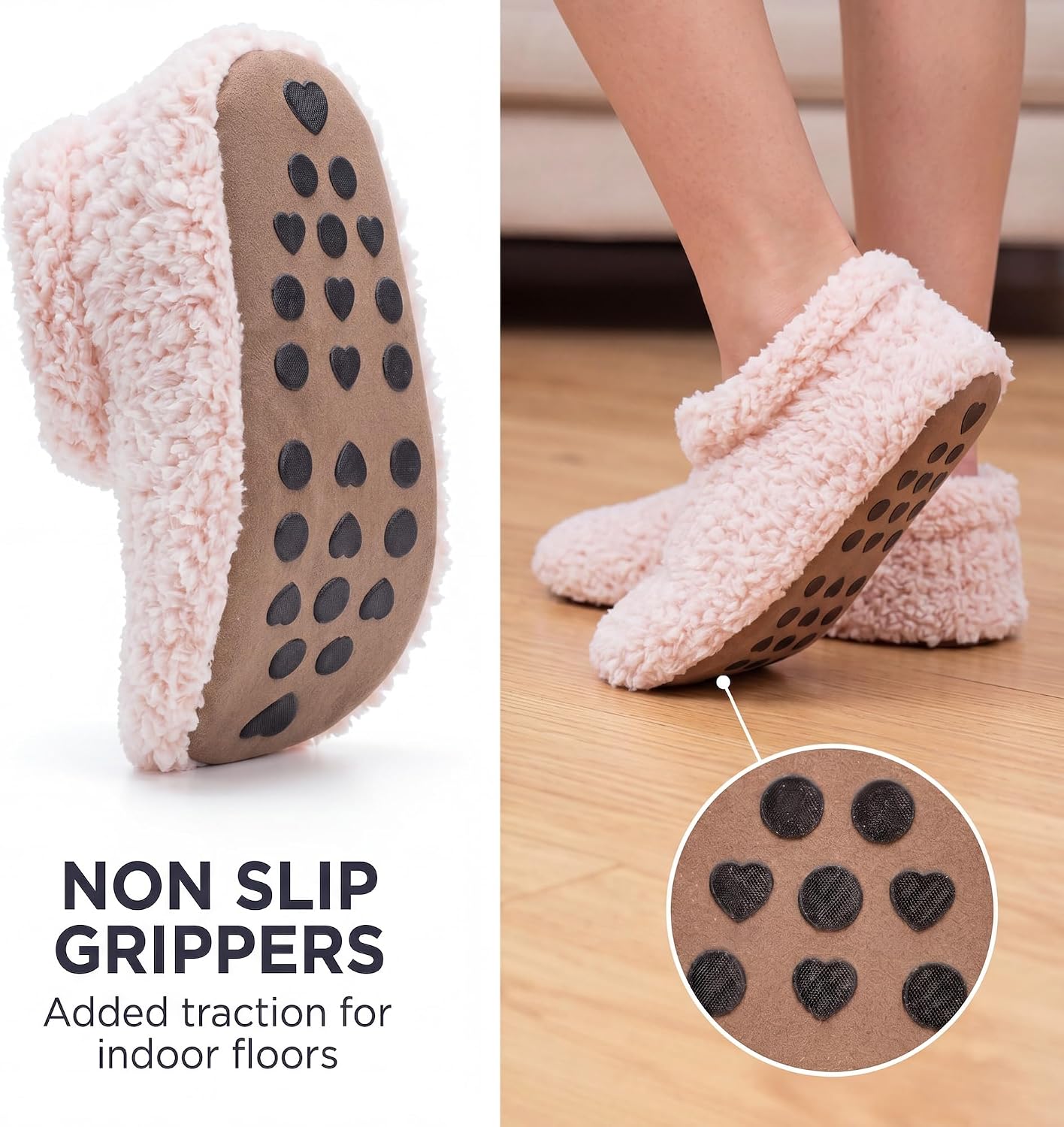 Cozylook Fuzzy Slippers for Women Indoor Soft Sole Slipper Socks image 4