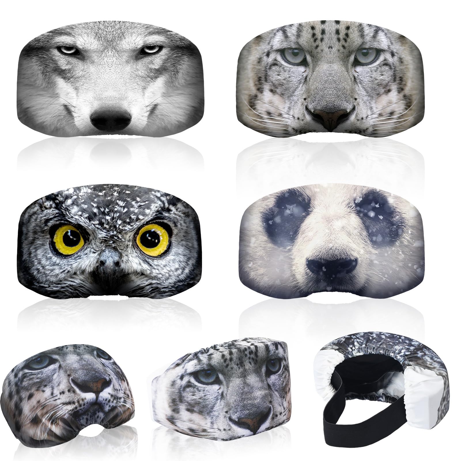 4 Pieces Ski Snowboard Goggle Cover Sleeve, Goggle Cover Microfiber Protective Lens Scratch Dust Protection for Travel Apres