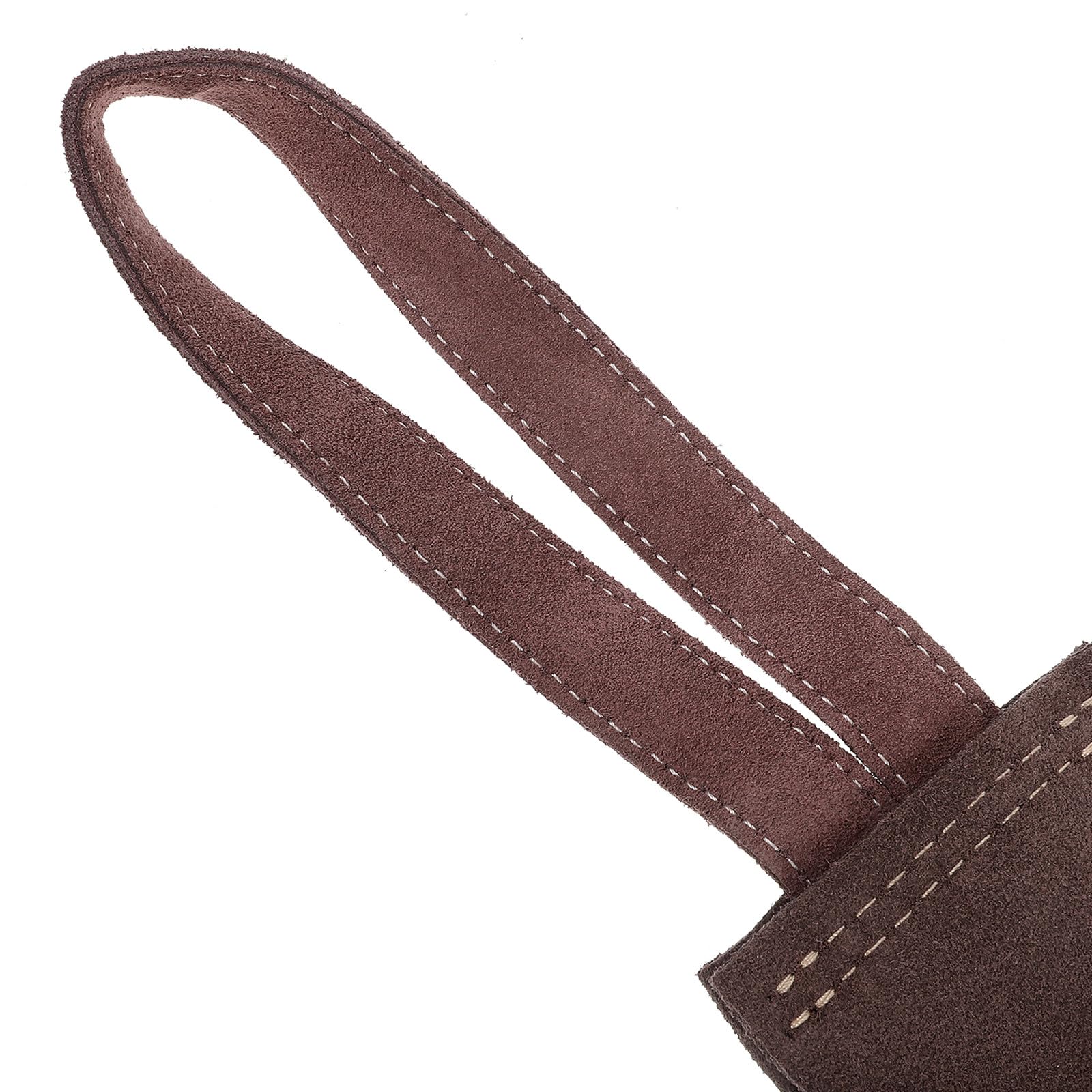 Trapo de Mordida Profesional para Perros, Juguete Resistente al Desgaste de Piel de Vacuno, Tamaño Mediano, Juguete para Tirar y Entrenar Cachorros, Suministros para Mascotas