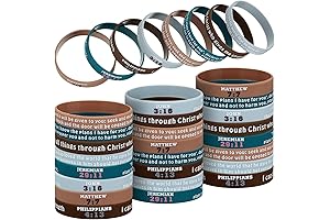 32-Piece Religious Rubber Bracelets for Men