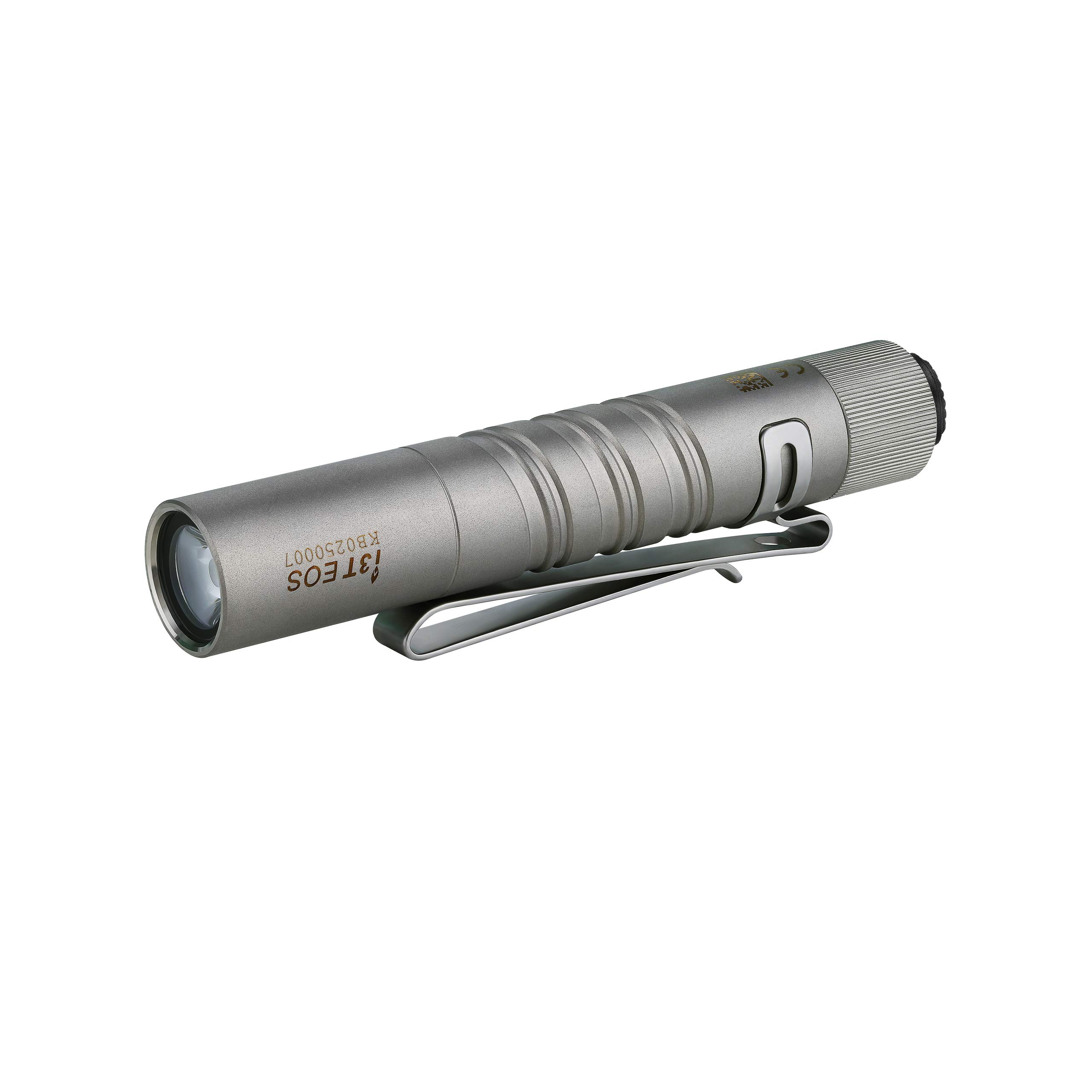 Olight i3T EOS Ti Titantium 180 Lumen LED Flashlight, Tail Switch with momentary on, Dual-Output wit