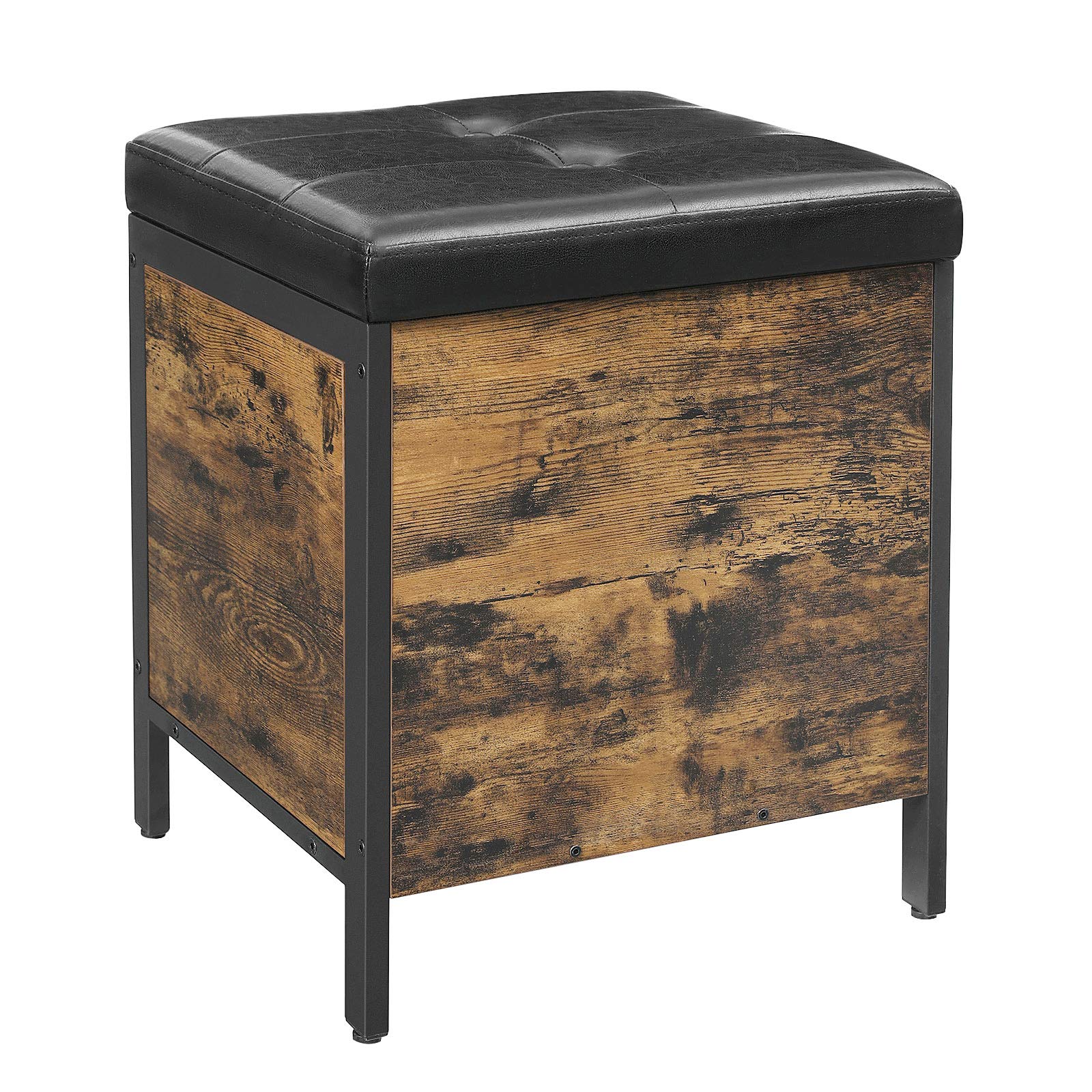 Buy VASAGLE Storage Ottoman, Footrest Stool Trunks, SpaceSaving Toy Box, Steel Frame, Synthetic
