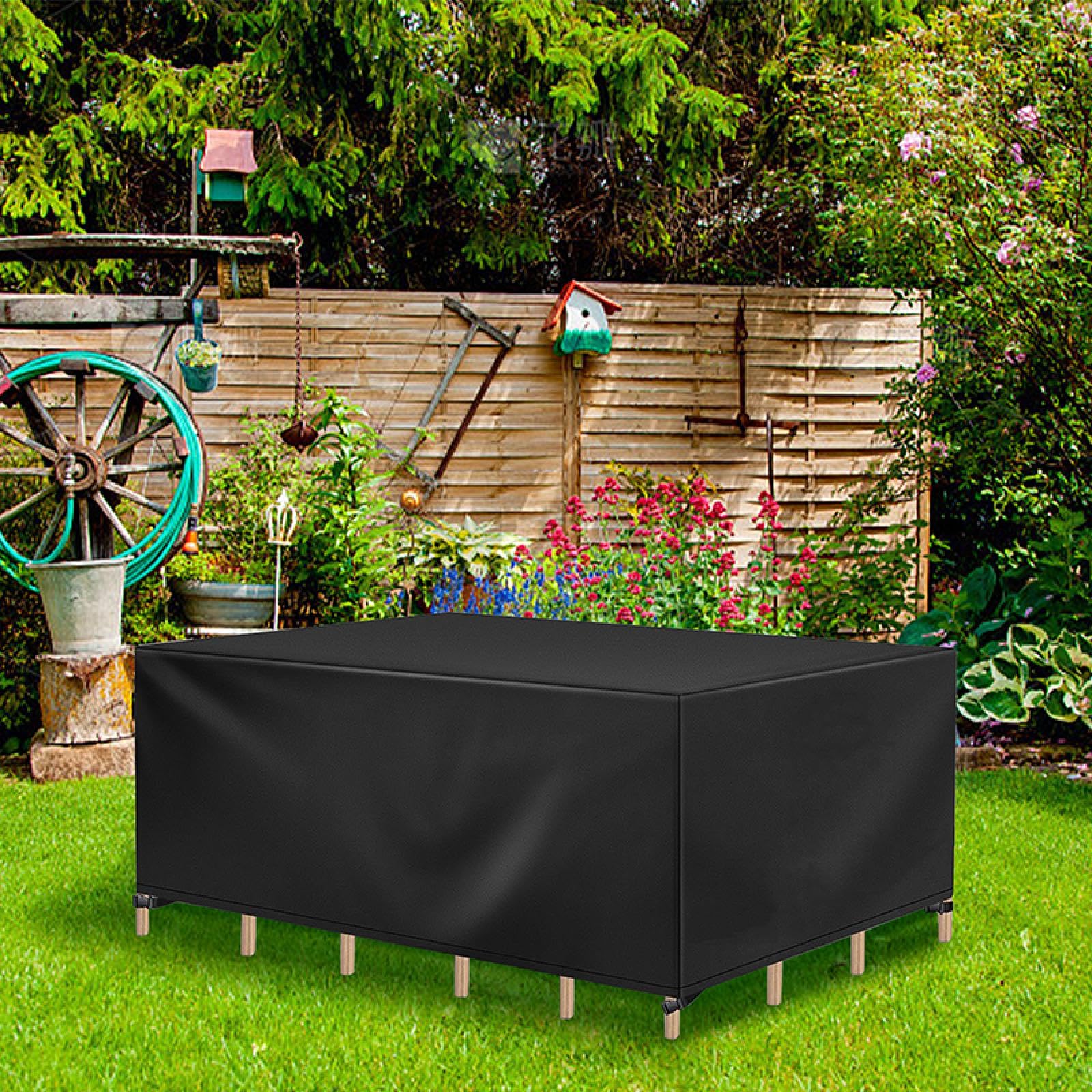 Fundas Para Muebles Jardin Funda Muebles Exterior 180x140x80cm (LxWxH) Negro 420D Oxford Grande Fundas Muebles Jardin