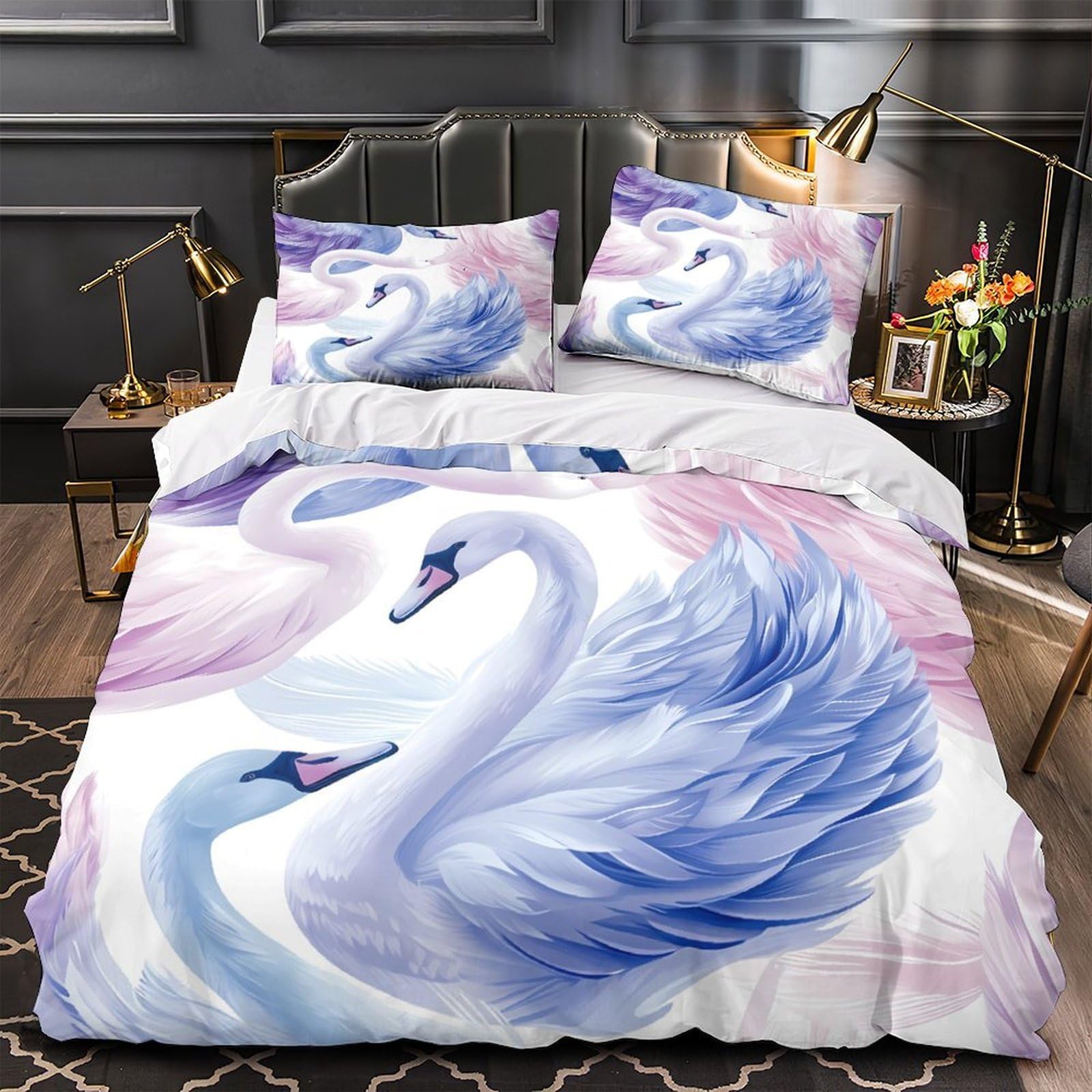 Housse de couette hypoallergique SwanDesign contre les allergies enfant 140x200