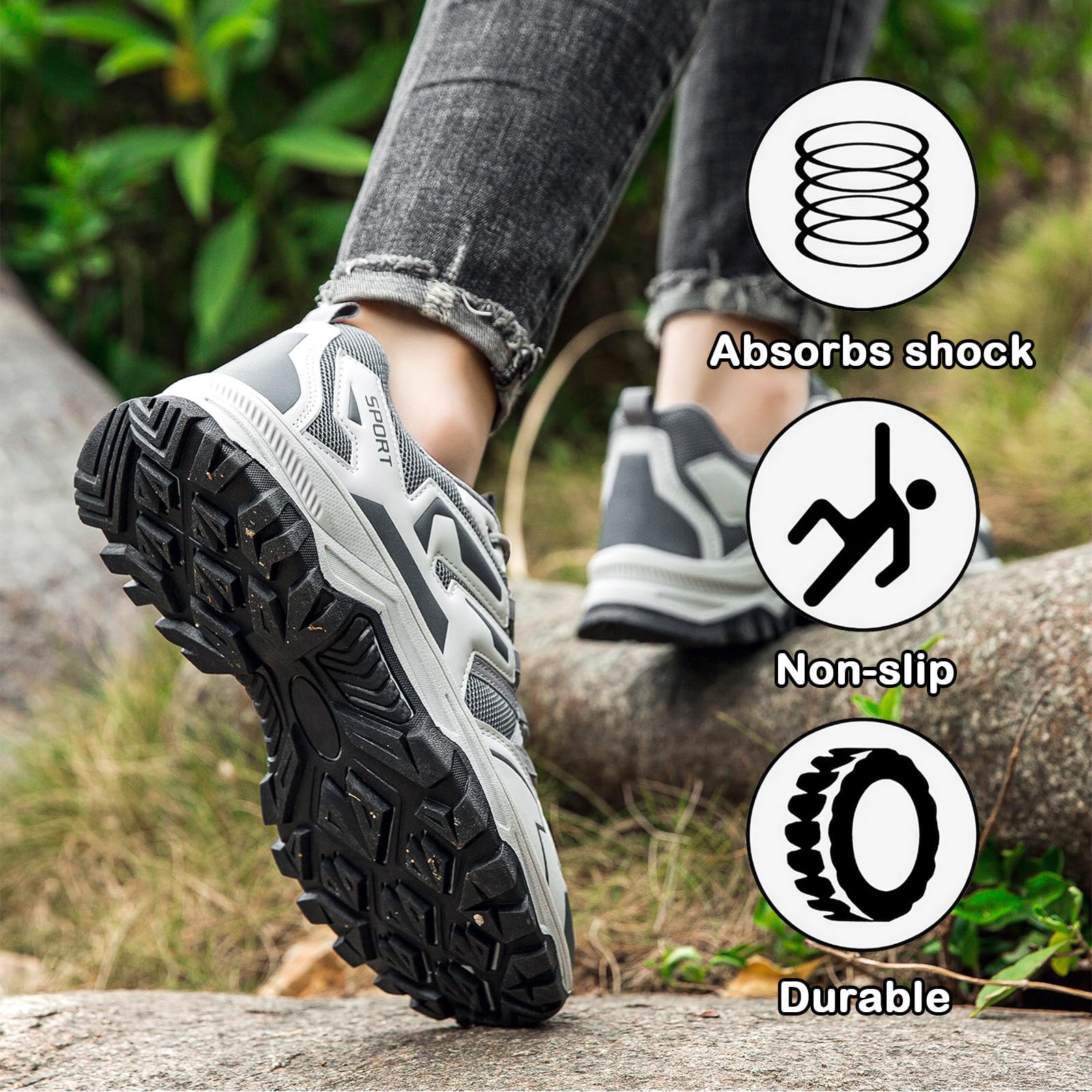 Scarpe da Trekking Uomo Scarpe da Escursionismo ArrampicataSportive Antiscivolo All'aperto Traspiranti Passeggiate Trekking Fitness Running Sneakers