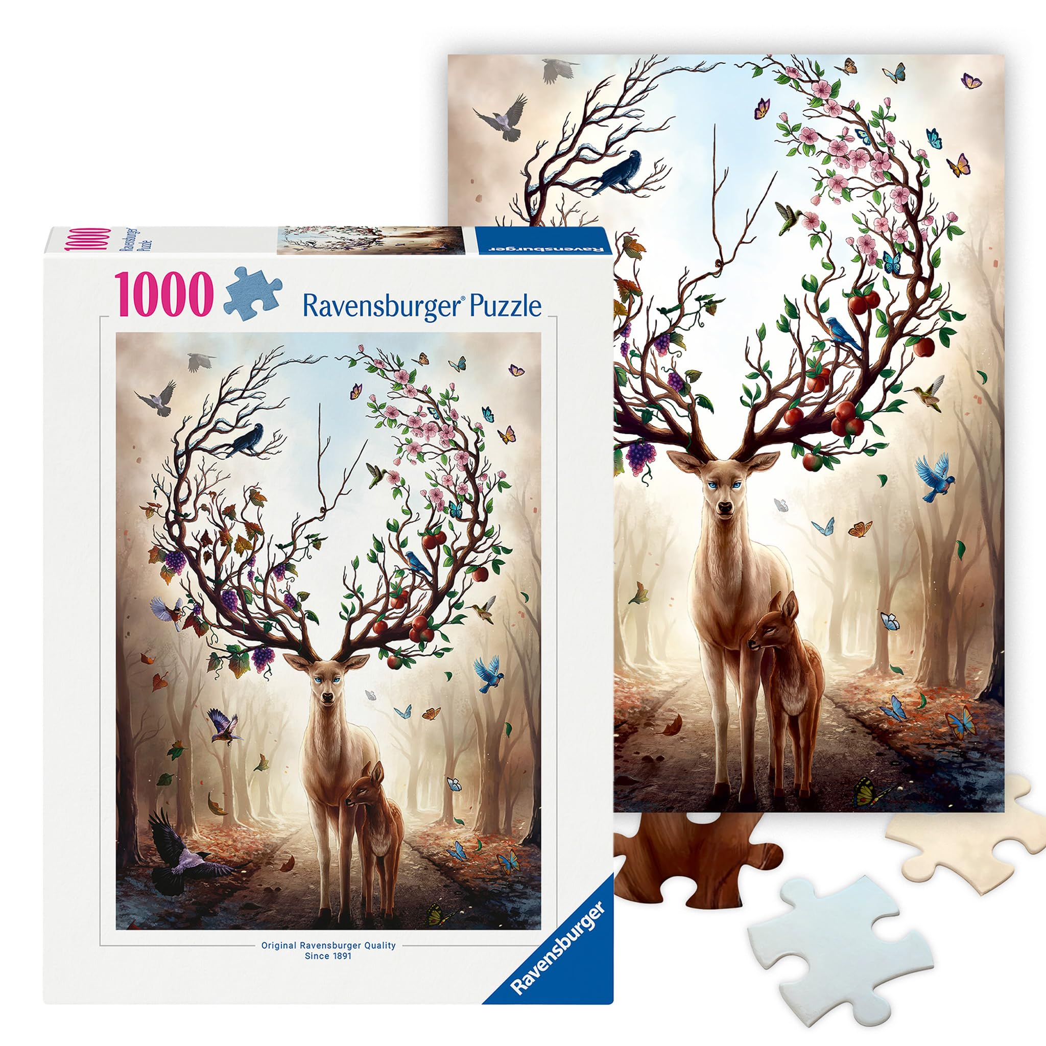 RavensburgerPuzzle 12000459 Magic Deer 1000 Pieces Puzzle for Adults and Children from 14 Years Animal Puzzle Deer