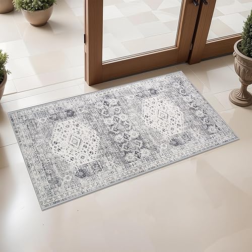 Miniatura 52 de Alfombra de Pasillo Lavable - Alfombras de Cocina de 2'6"x12' con Respaldo Antideslizante, Alfombras de Casa de Campo para Interiores para Sala
