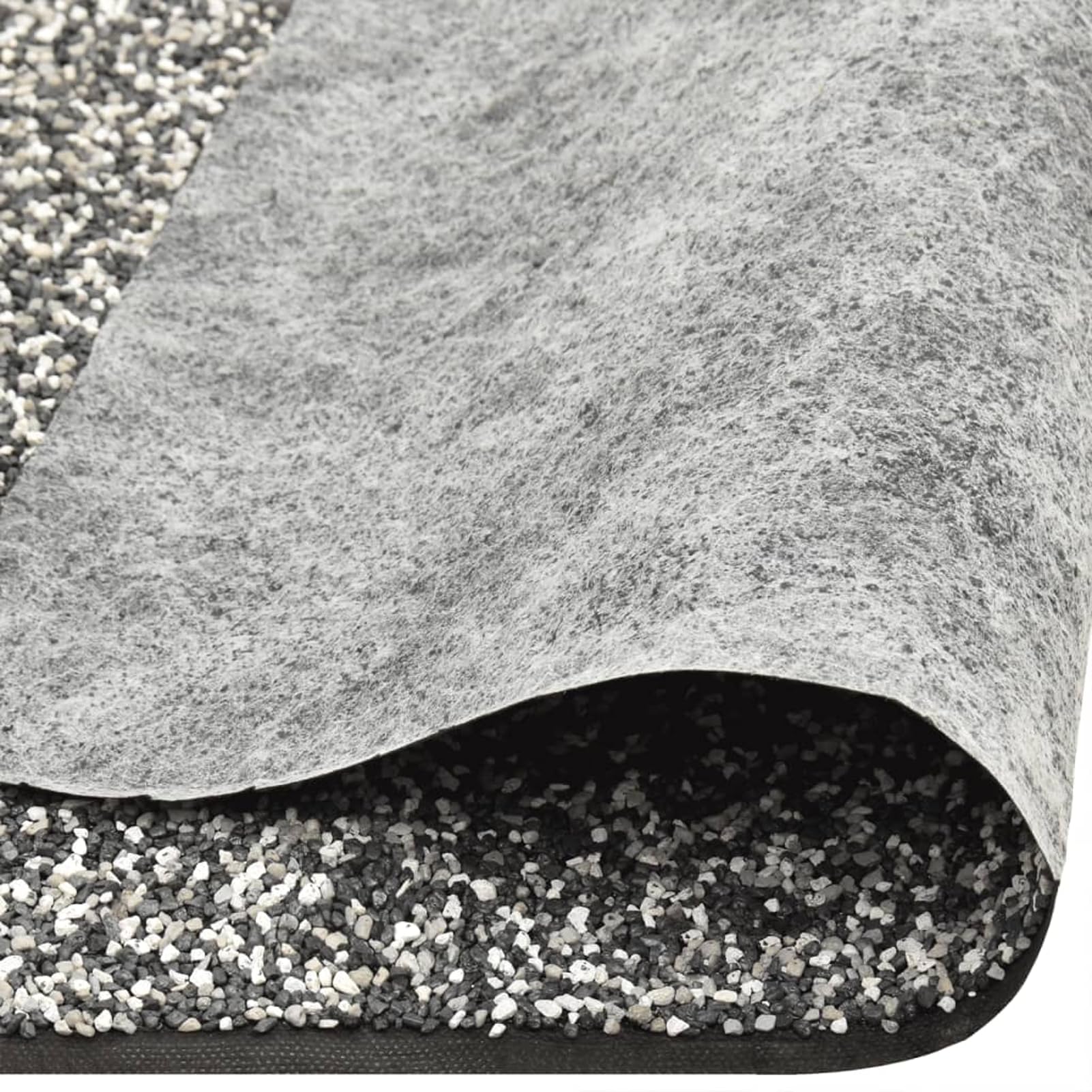 Pellicola di pietra grigia 200 x 40 cm – Pellicola per laghetto e copertura del bordo del laghetto, tessuto non tessuto PP con adesivo impermeabile, durevole e realistico
