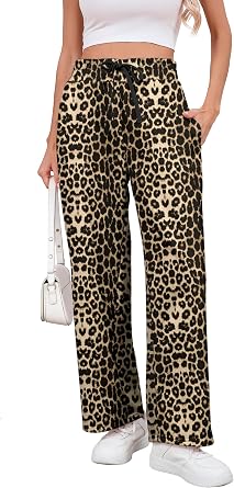 Wide Leg Sweatpants Women Baggy Lounge Sweat Pants with Pockets Casual High Waist Drawstring Work Athletic Joggers