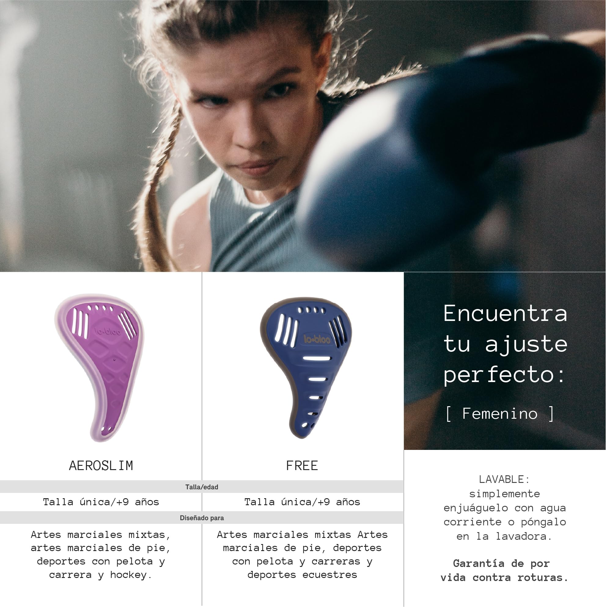 lobloo AEROSLIM Coquilla Pélvica Atlética Patentada para Deportes de Pie