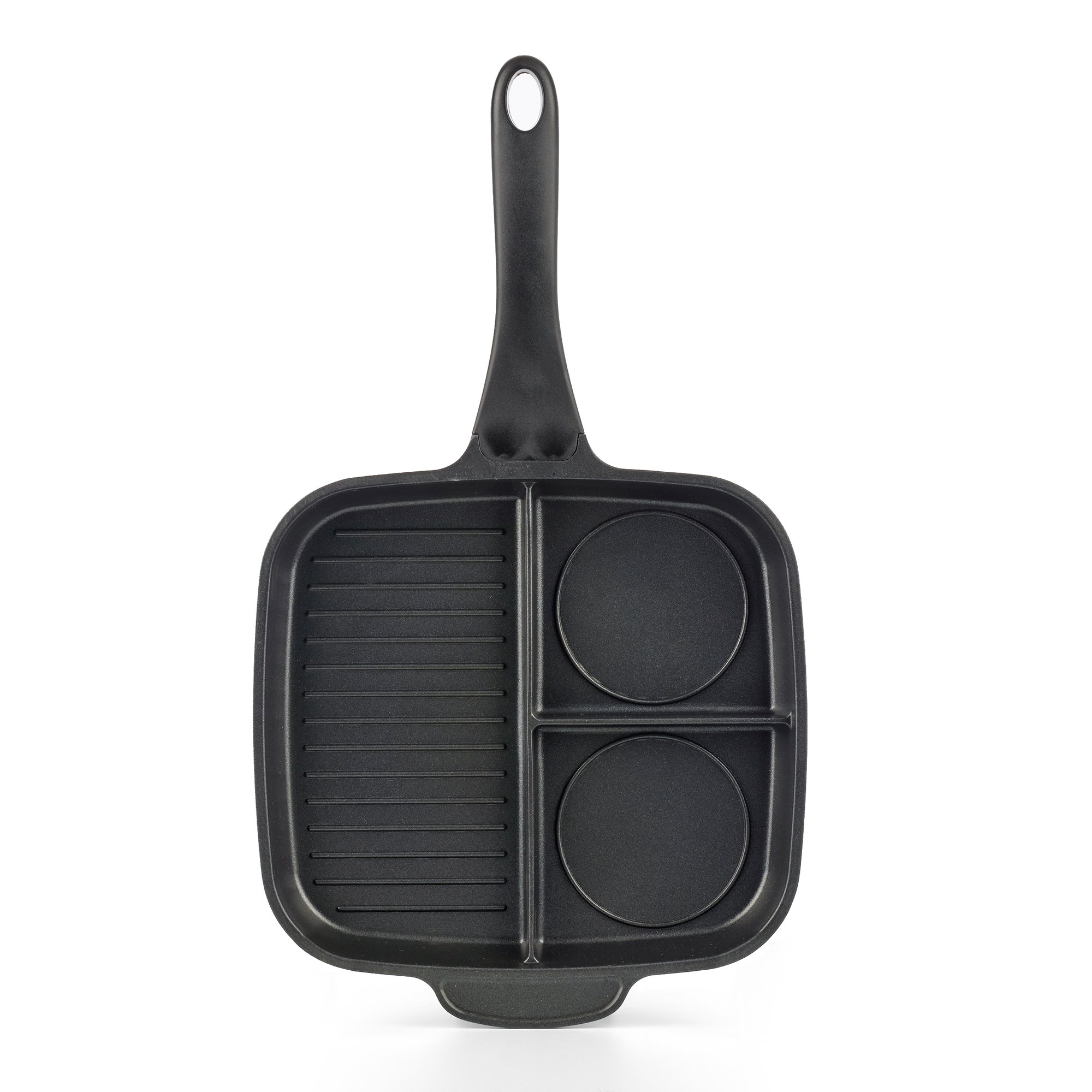 MA-18330 - Bistecchiera multiuso 3 in 1, in alluminio pressofuso, 46,5 x 26,5 x 6,5 cm