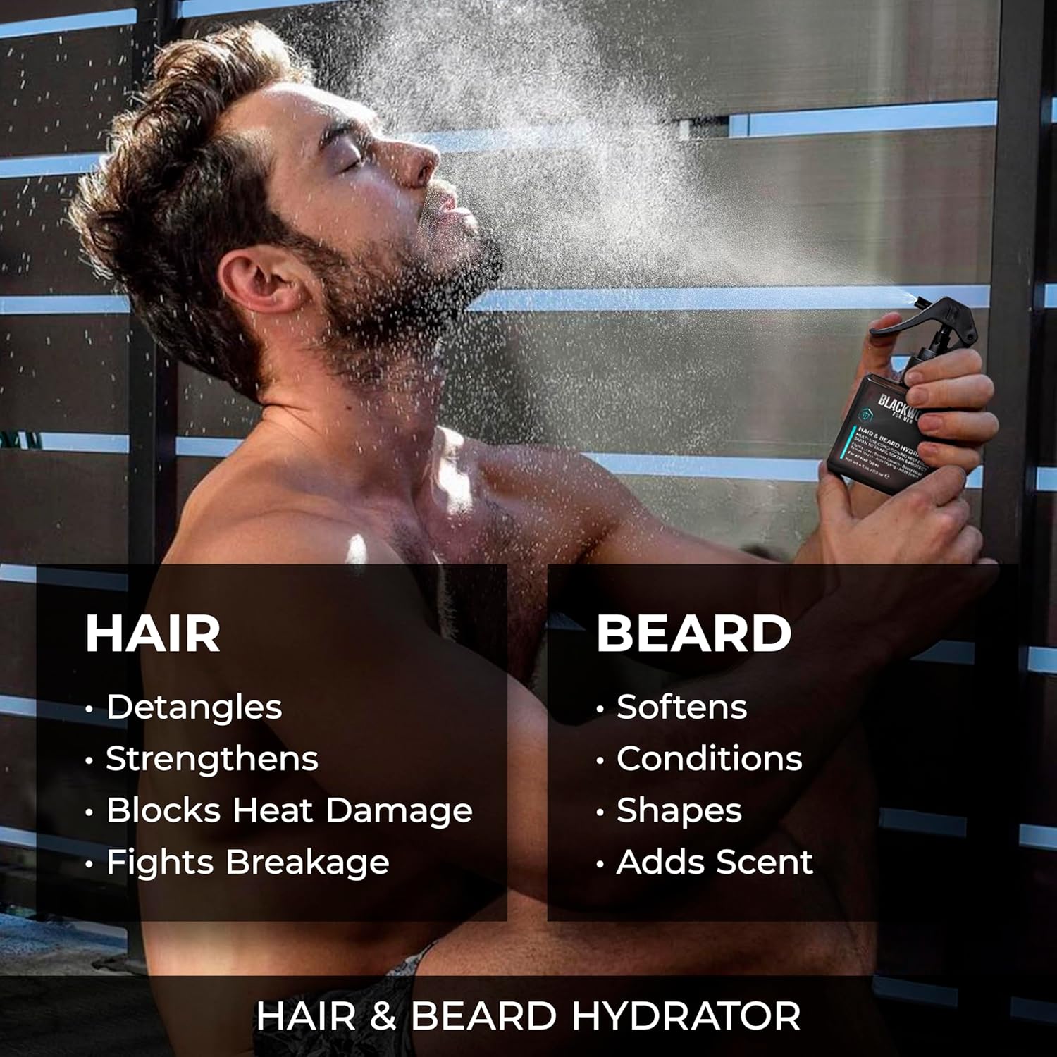 Blackwood For Men Double Down Dual Use Set, Multifunctional Men's Gift Set for Naturally Healthier Hair, Skin & Beard | Get a Cleaner Shave, Fuller, Softer Beard & Better Skin with 4 Dual-Use Products